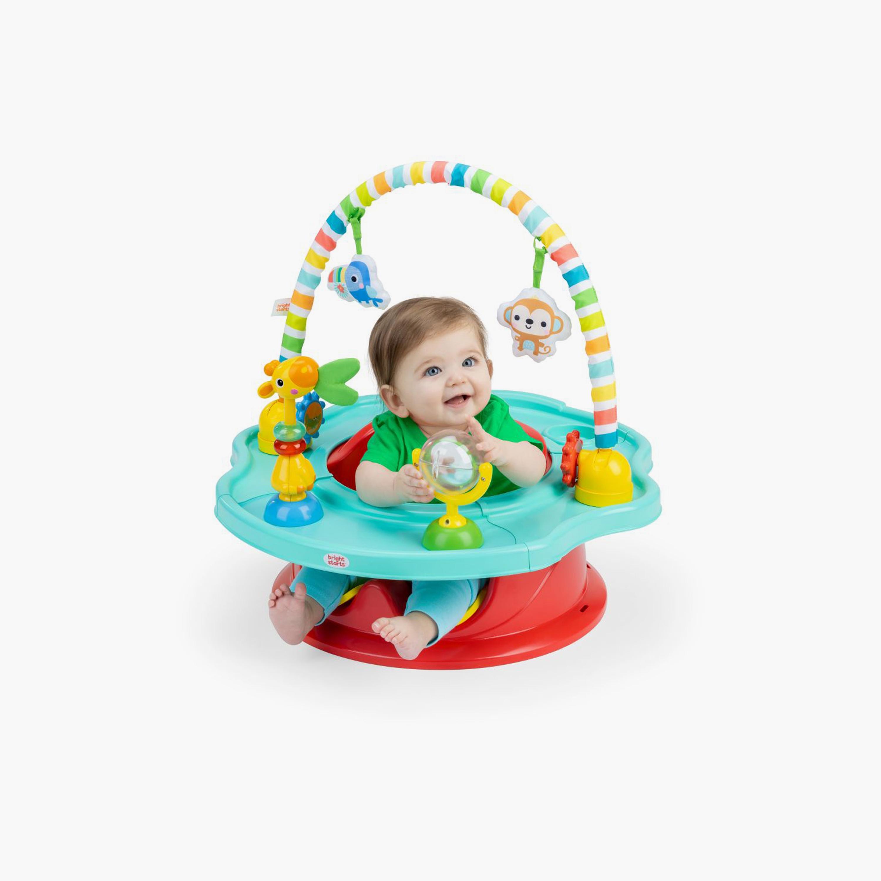 Bright Starts Playful Paradise 3-in-1 Super Seat with Hanging Toys - 6 Months - 3 Years-baby-feeding-highchairsandboosters-image-2