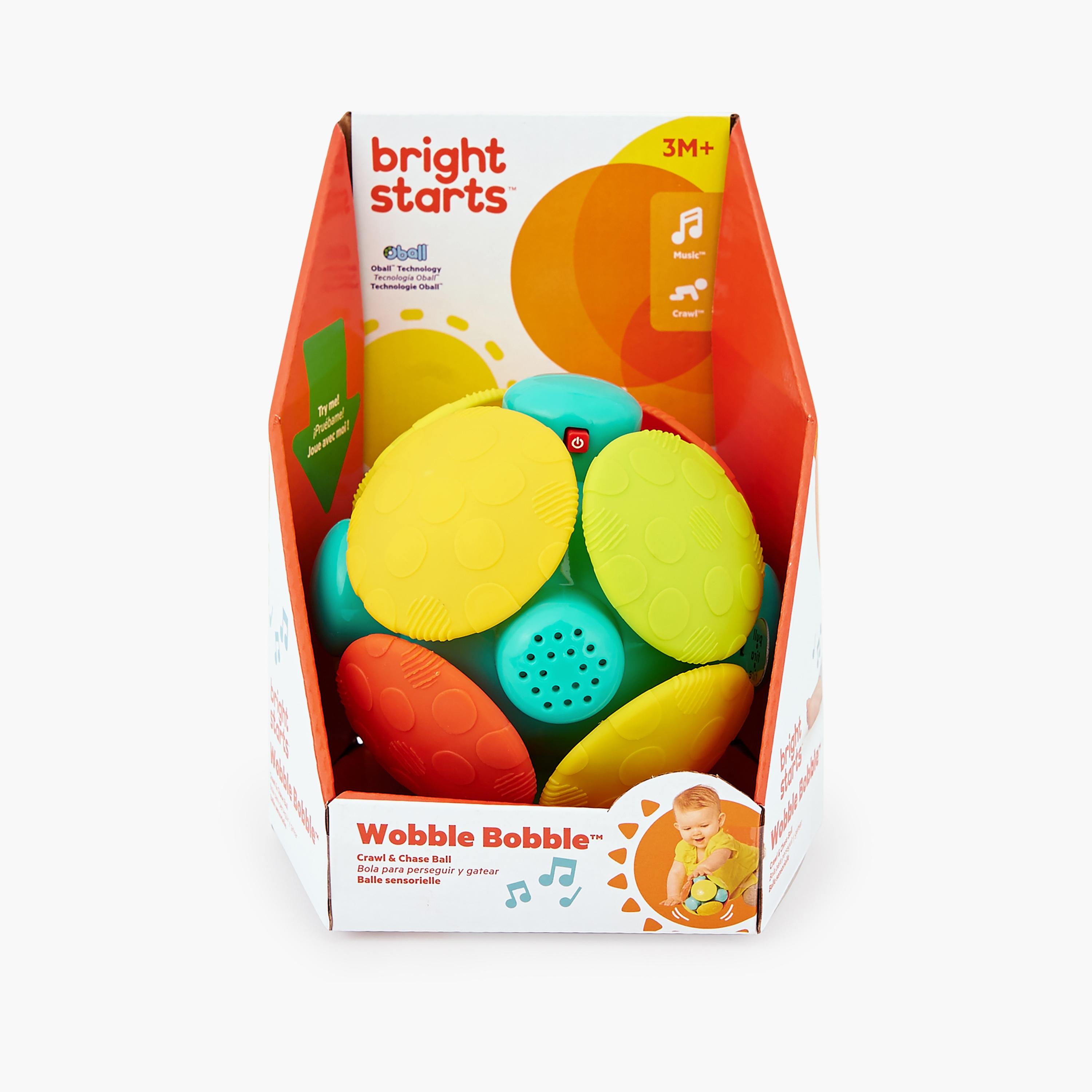 Vtech Toys Bright Starts Wobble Bobble Activity Ball – Rolling Chase Toy For Babies 3 Months & Up Sensory Balls