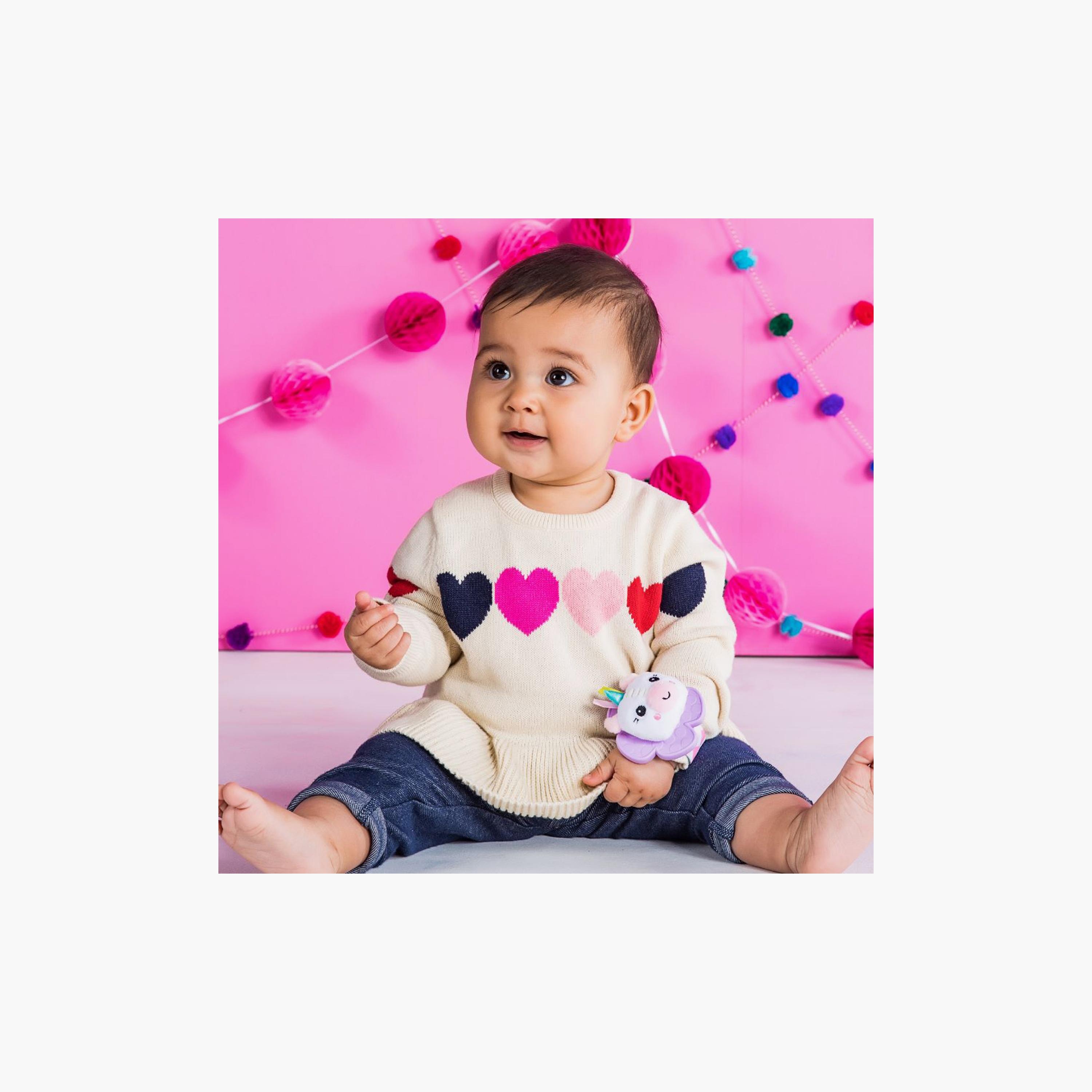 لعبة راتل أند تيث معصم بالز من برايت ستارتس - يونيكورن ولاما - من 0 إلى 36 شهرًا-toys-babyandtoddlertoys-rattlesandteethers-image-3