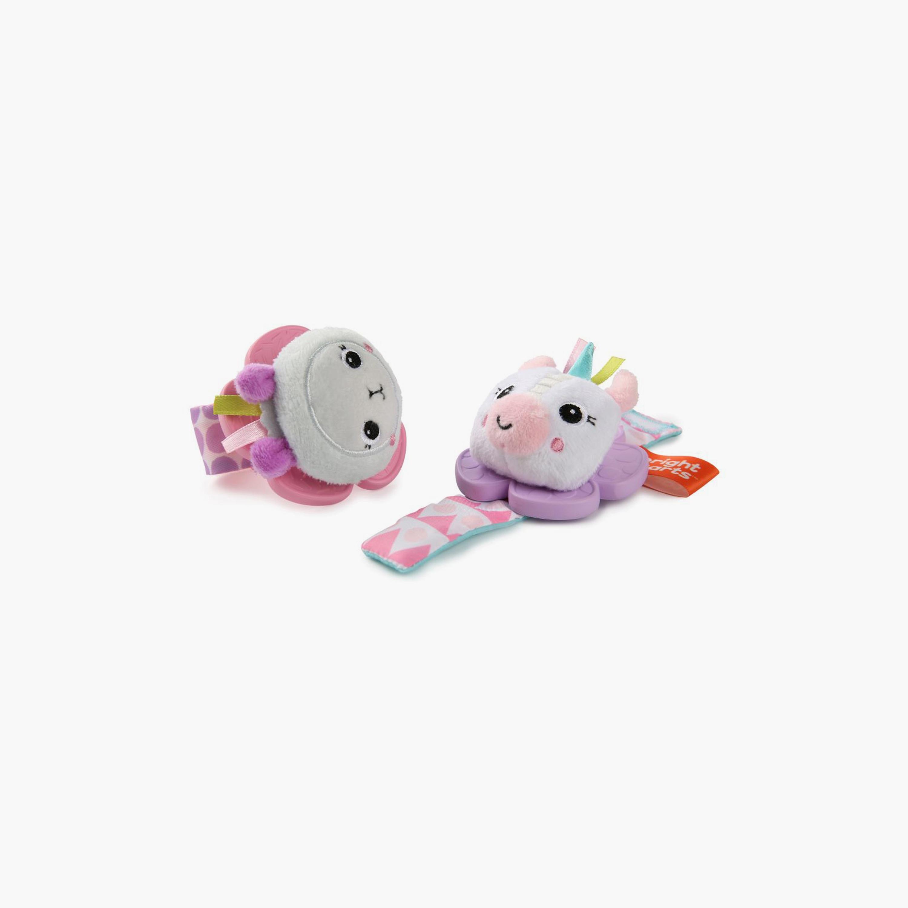 لعبة راتل أند تيث معصم بالز من برايت ستارتس - يونيكورن ولاما - من 0 إلى 36 شهرًا-toys-babyandtoddlertoys-rattlesandteethers-image-4