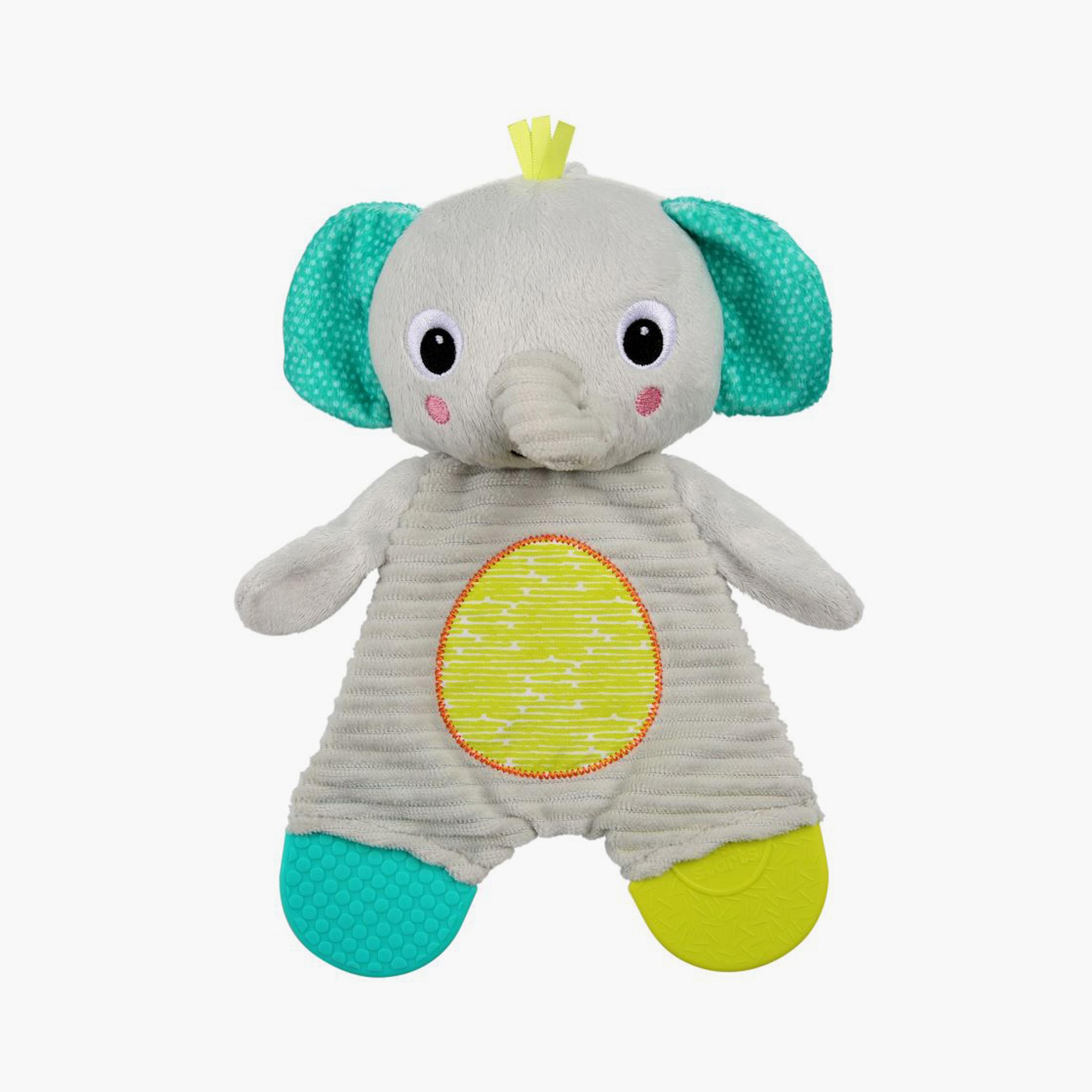 Bright Starts Snuggle & Teethe BPA-free Crinkle Teething Plush Baby Toy - Elephant -0-36 Months-toys-babyandtoddlertoys-rattlesandteethers-image-1