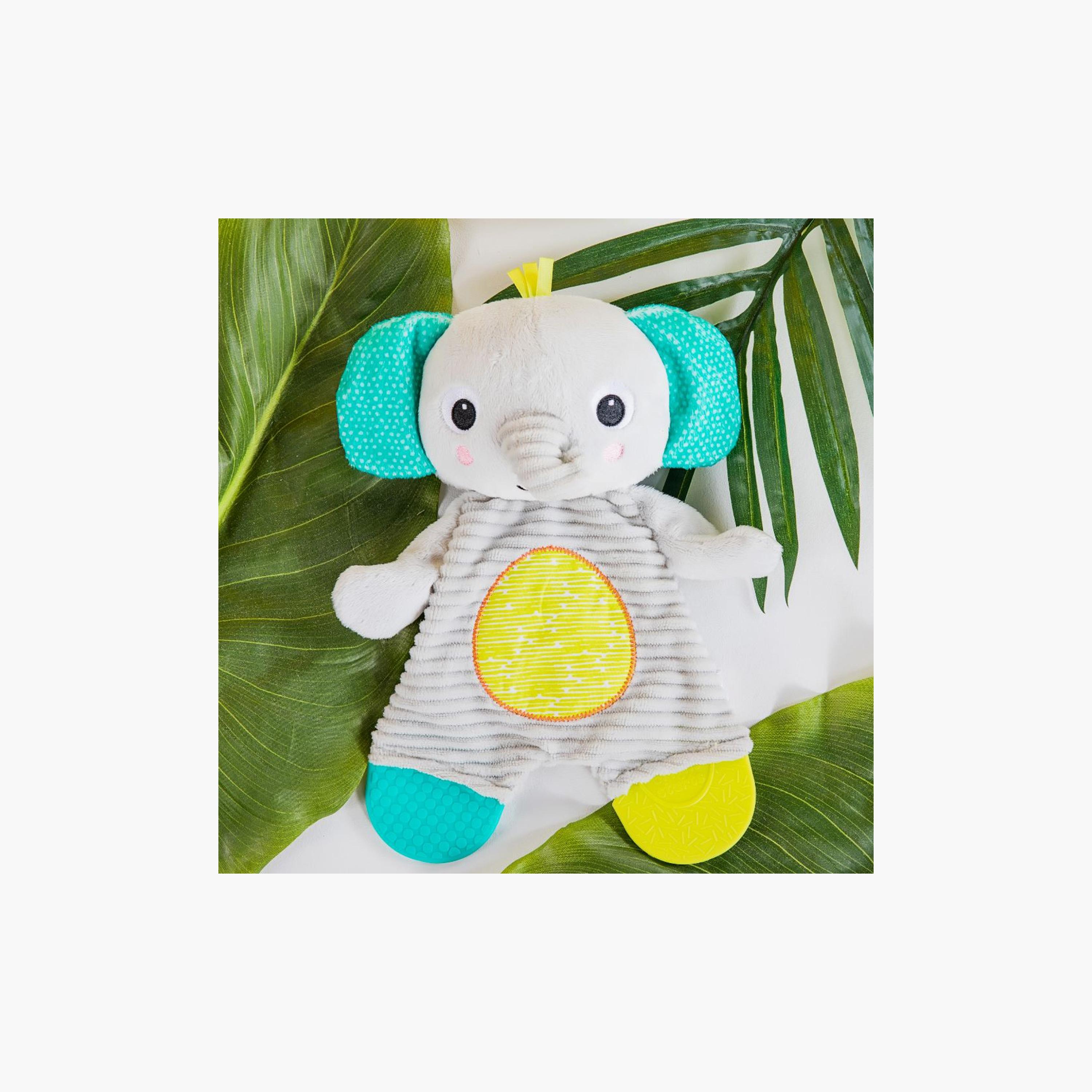 Bright Starts Snuggle & Teethe BPA-free Crinkle Teething Plush Baby Toy - Elephant -0-36 Months-toys-babyandtoddlertoys-rattlesandteethers-image-4
