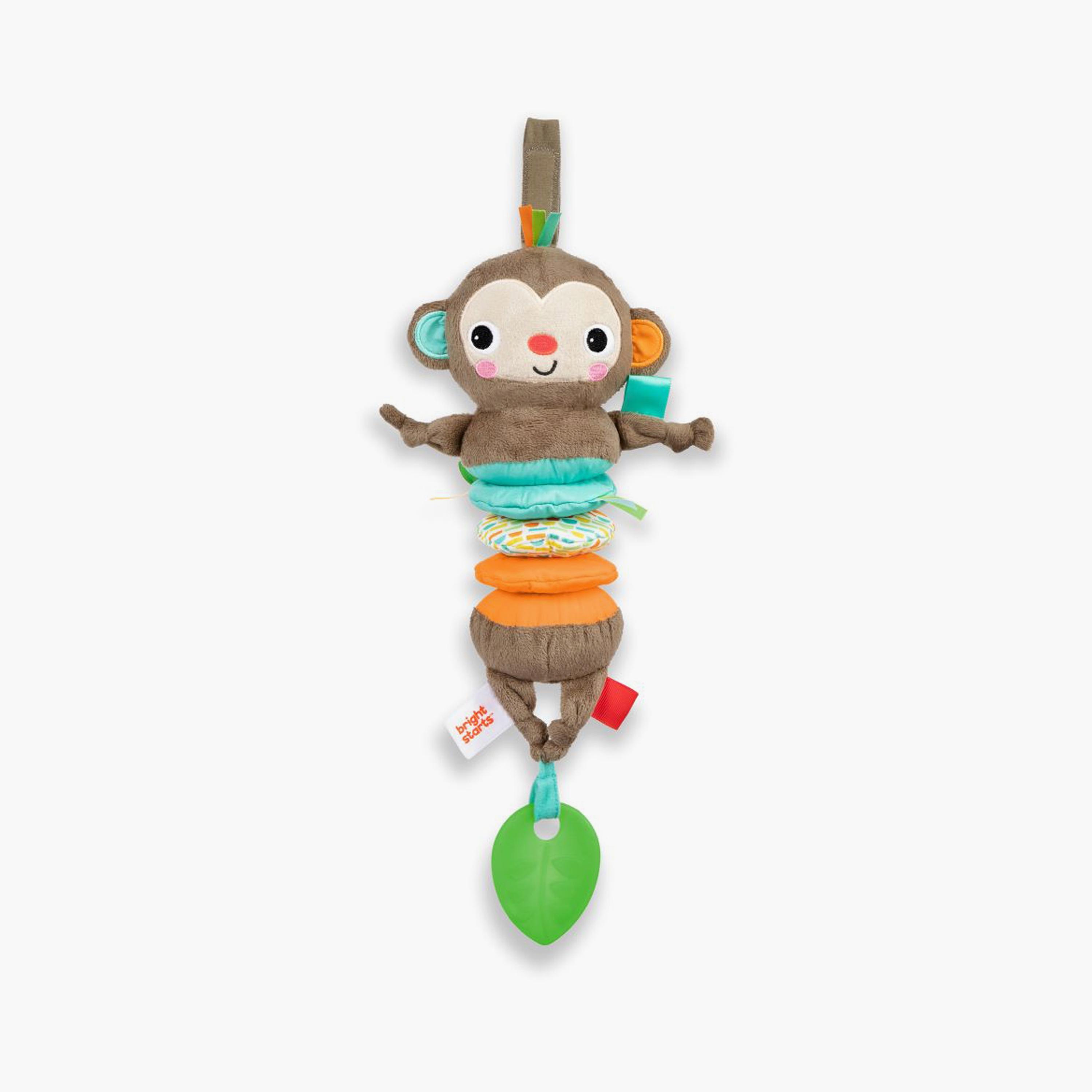 Bright Starts Pull, Play & Boogie Musical Activity Toy - Monkey - Newborn+-toys-babyandtoddlertoys-strollertoys-image-1