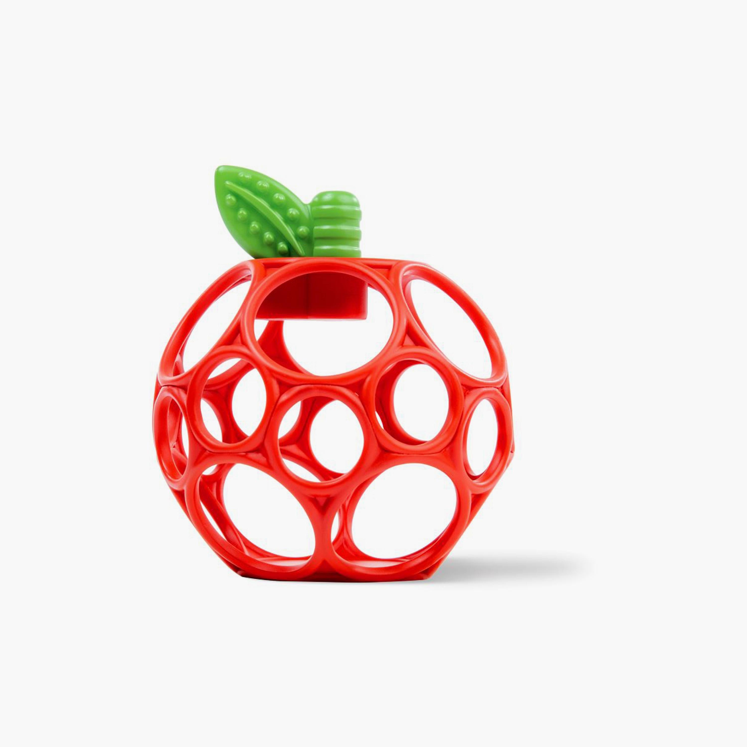 Bright Starts BPA Free Oball Easy Grasp Apple Teether Toy - Red - Newborn+-toys-babyandtoddlertoys-rattlesandteethers-image-1