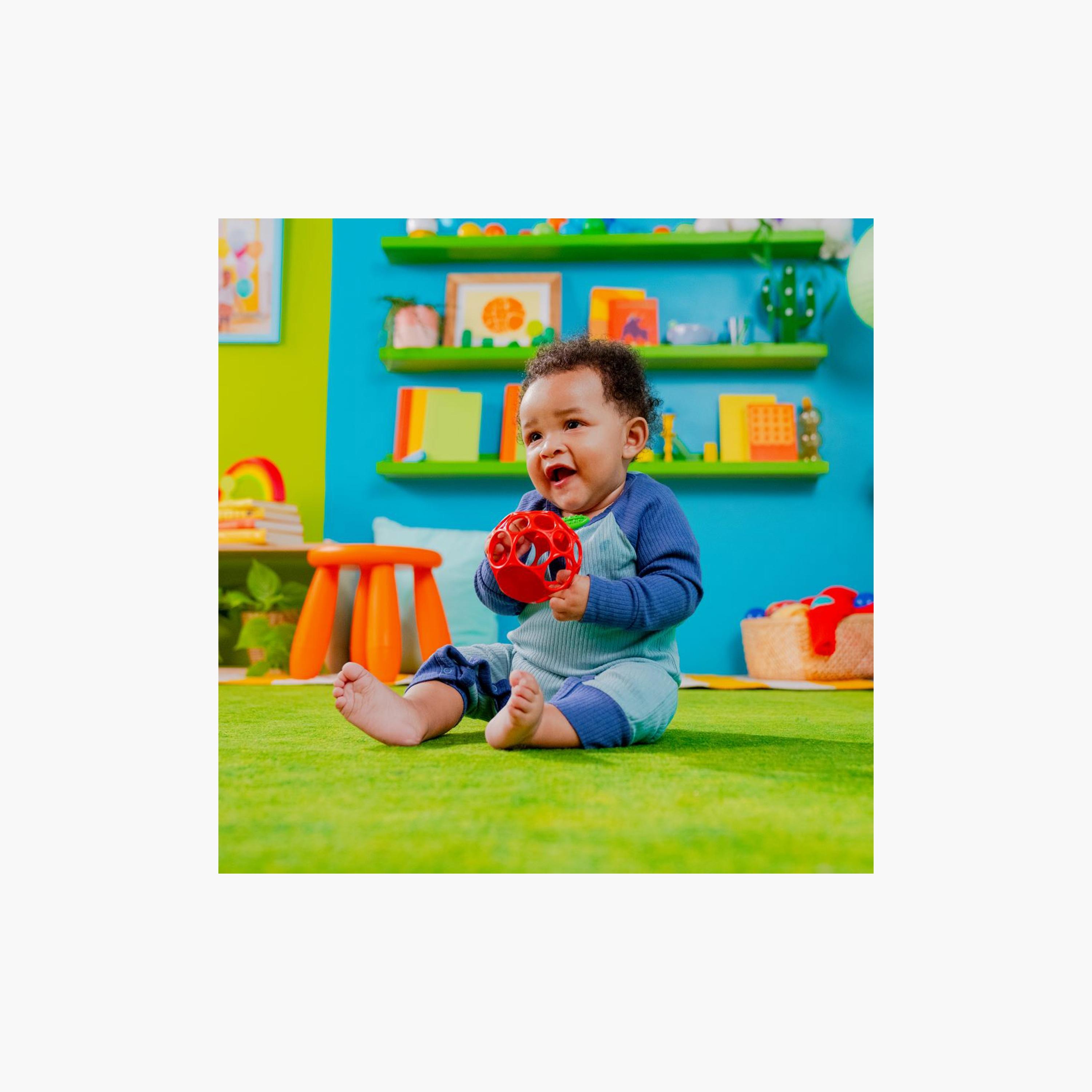 Bright Starts BPA Free Oball Easy Grasp Apple Teether Toy - Red - Newborn+-toys-babyandtoddlertoys-rattlesandteethers-image-4