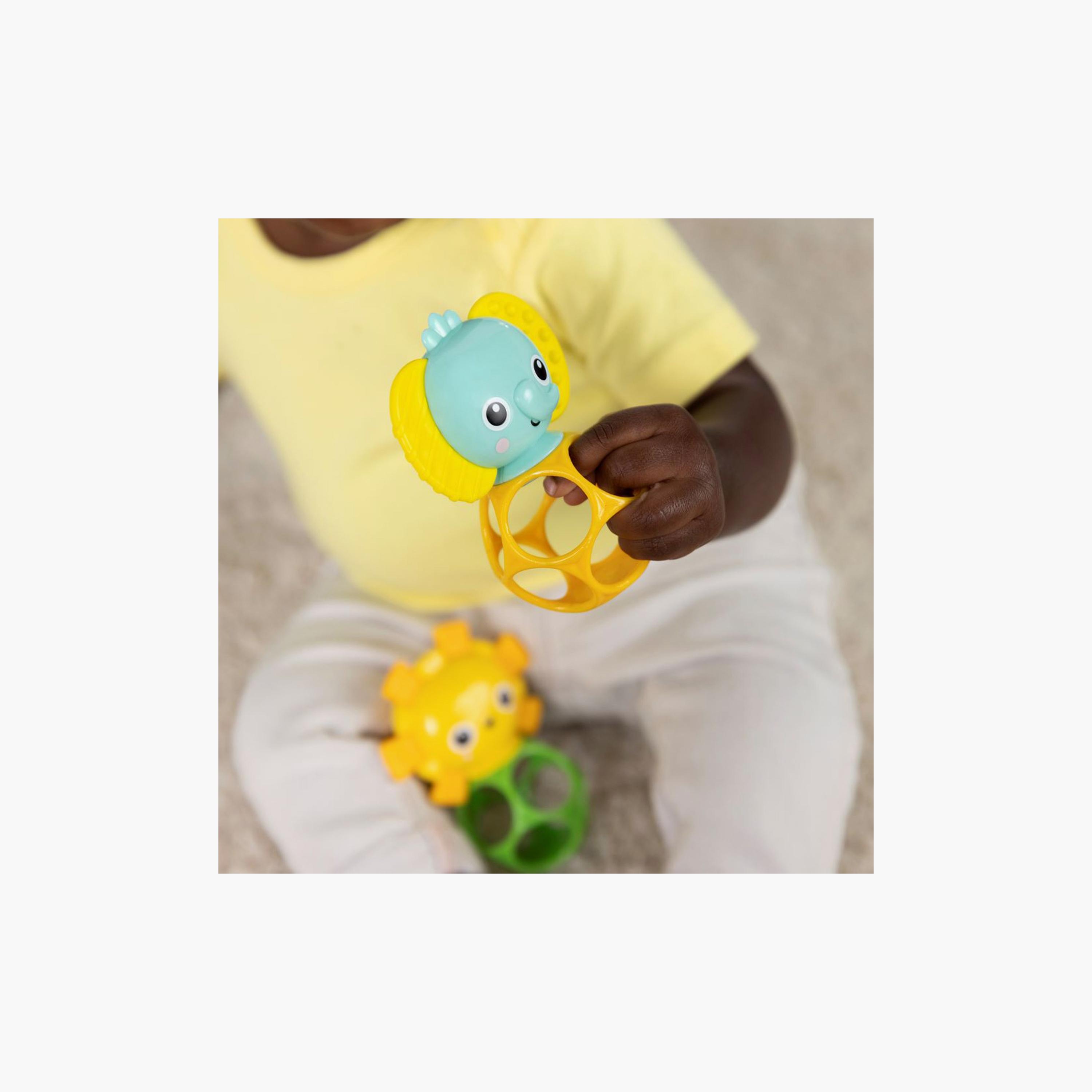 Bright Starts 2-Piece BPA Free Soother Pals Easy-Grasp Teether Toys - Lion & Elephant - Newborn+-toys-babyandtoddlertoys-rattlesandteethers-image-2