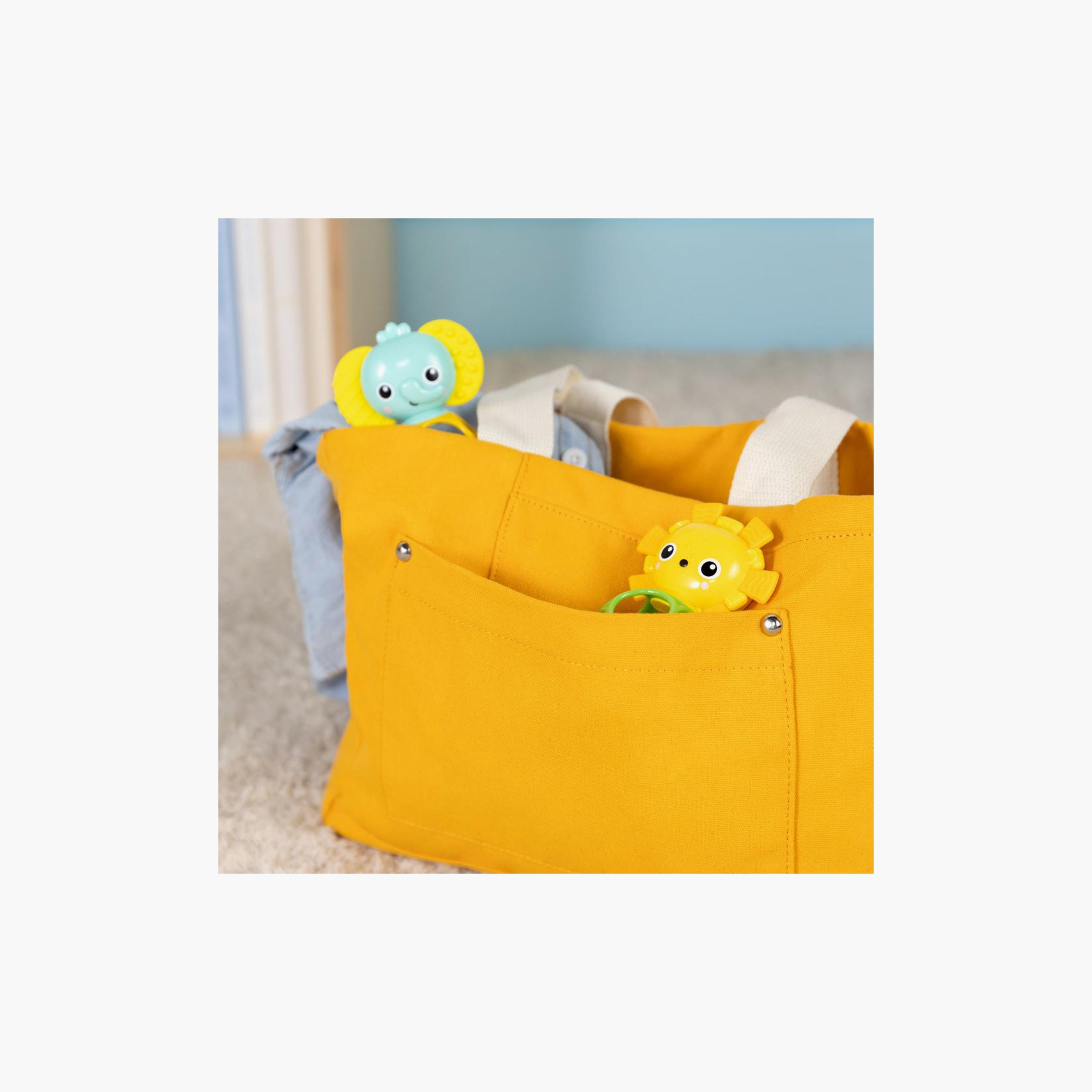 Bright Starts 2-Piece BPA Free Soother Pals Easy-Grasp Teether Toys - Lion & Elephant - Newborn+-toys-babyandtoddlertoys-rattlesandteethers-image-4