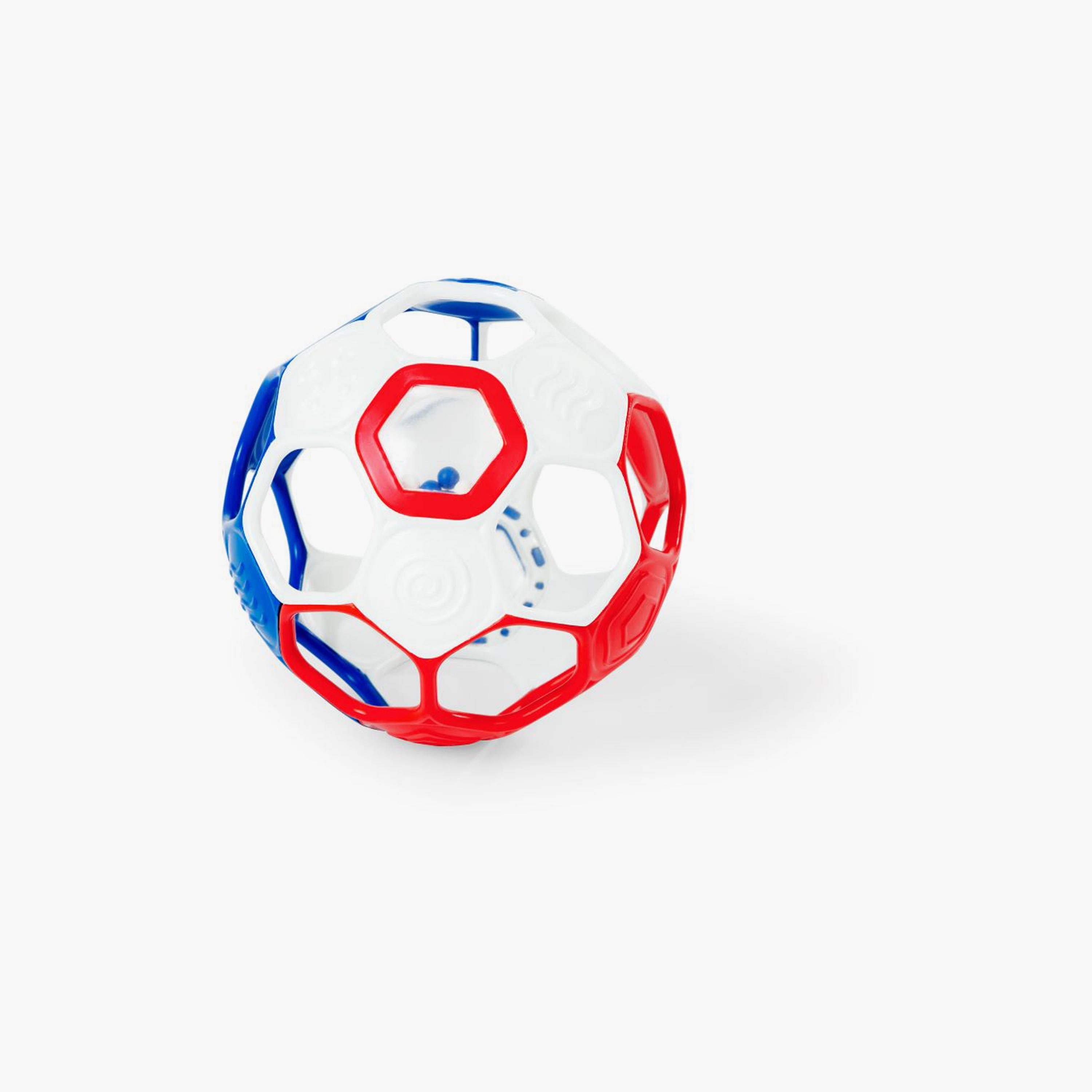 Bright Starts Oball Grippin' Goals Rattle Soccer Ball - Multicolour - Easy - Newborn+-toys-babyandtoddlertoys-rattlesandteethers-image-1