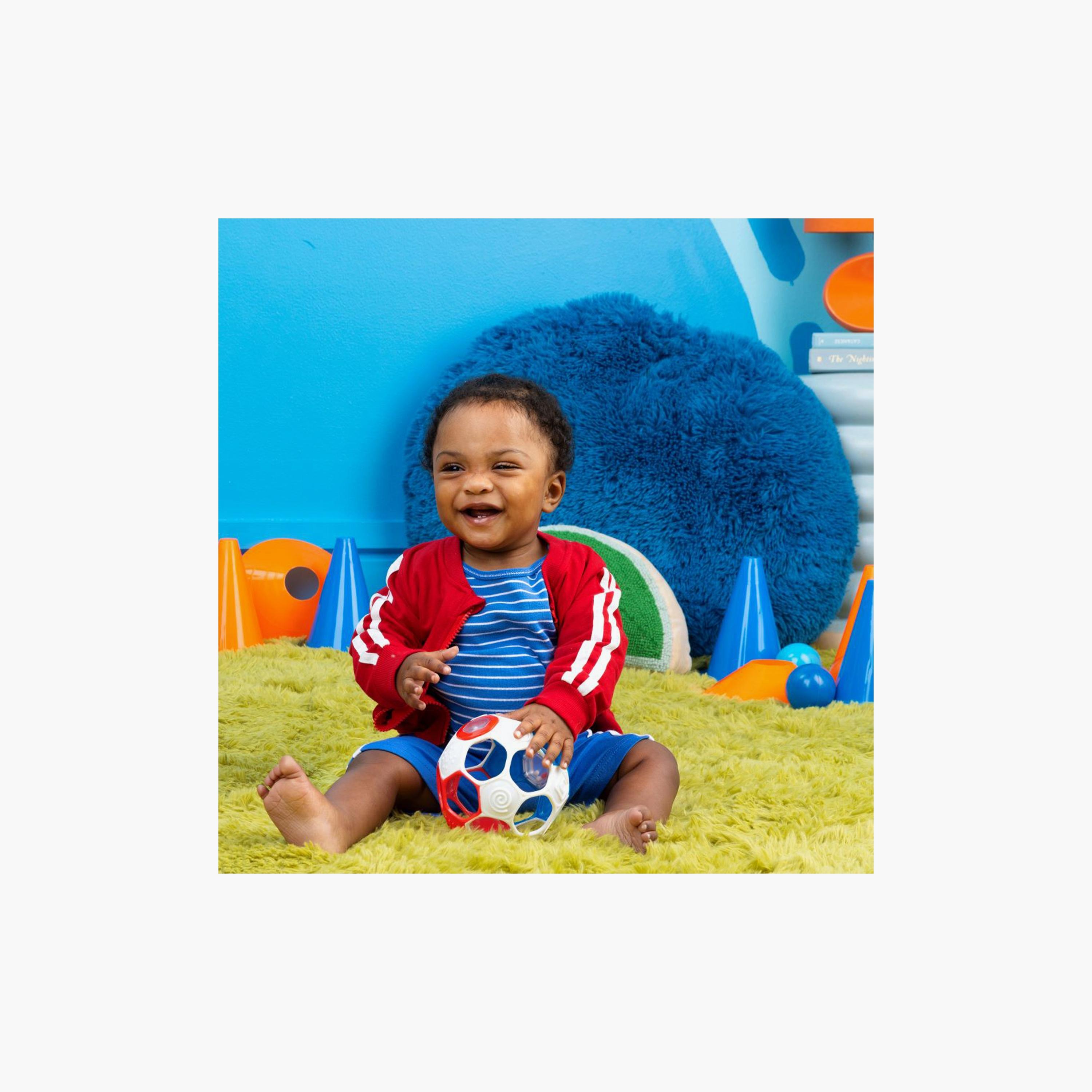 Bright Starts Oball Grippin' Goals Rattle Soccer Ball - Multicolour - Easy - Newborn+-toys-babyandtoddlertoys-rattlesandteethers-image-2