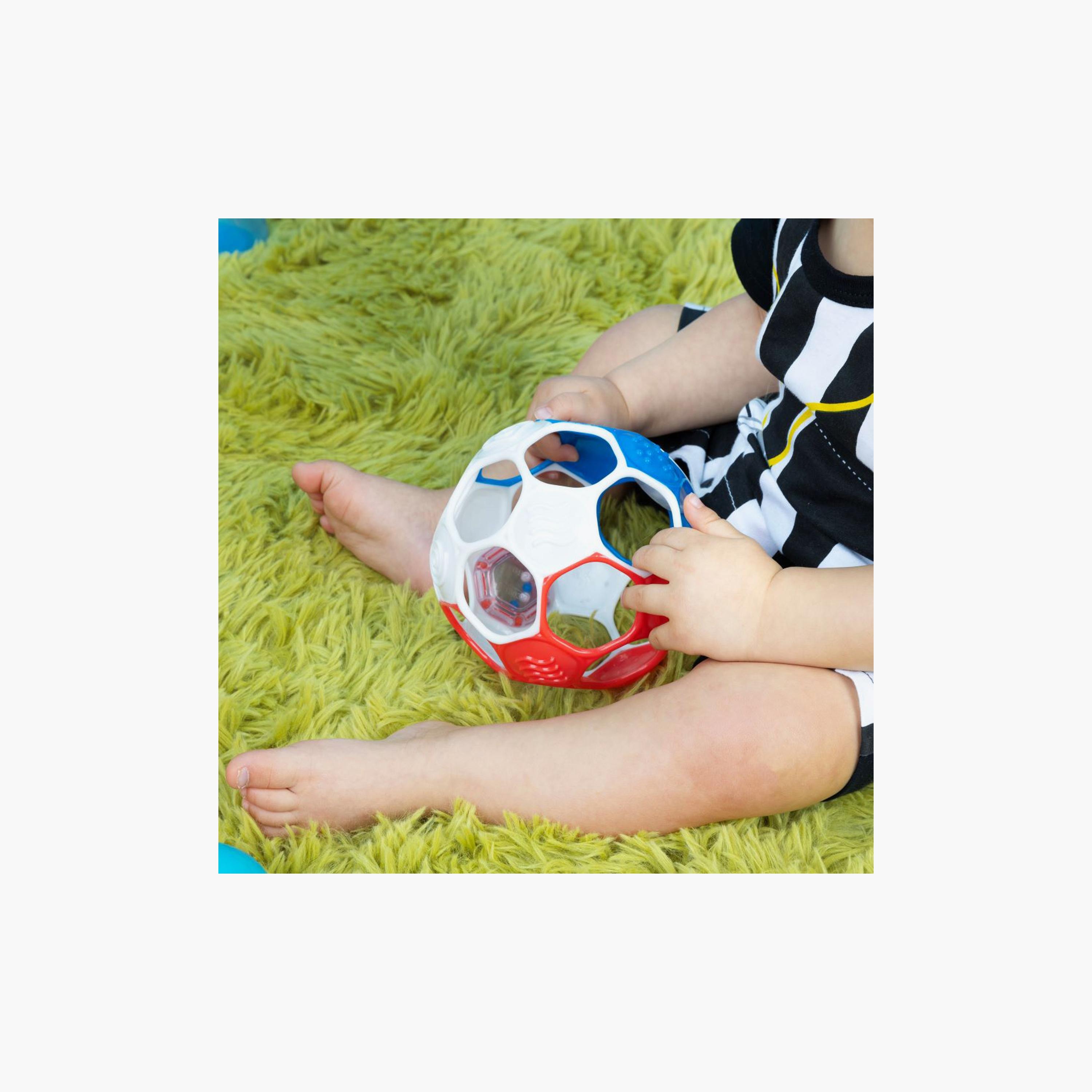 Bright Starts Oball Grippin' Goals Rattle Soccer Ball - Multicolour - Easy - Newborn+-toys-babyandtoddlertoys-rattlesandteethers-image-3