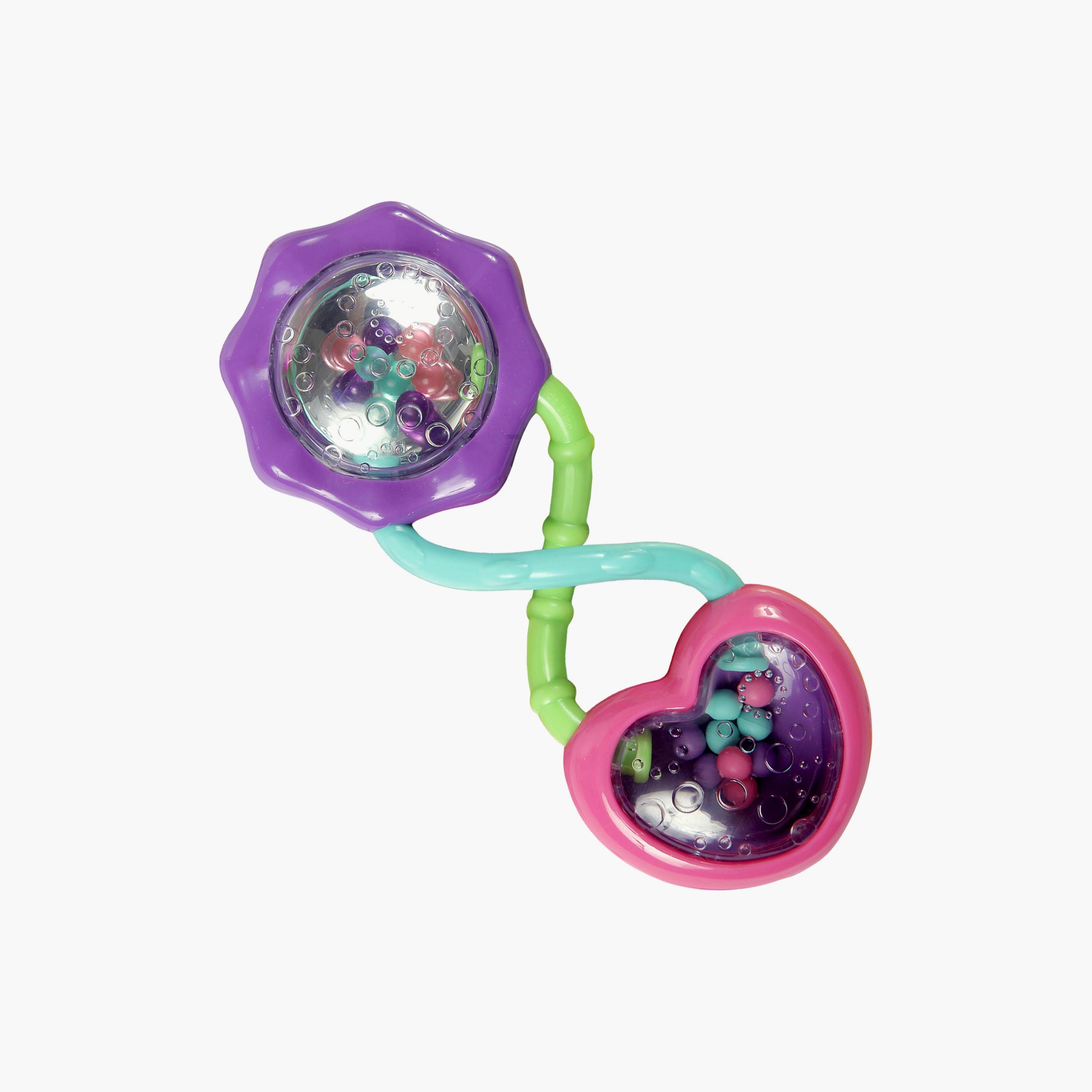 لعبة باربل خشخيشة وهزازة من برايت ستارتس - وردي - 3 أشهر فما فوق-toys-babyandtoddlertoys-rattlesandteethers-image-1