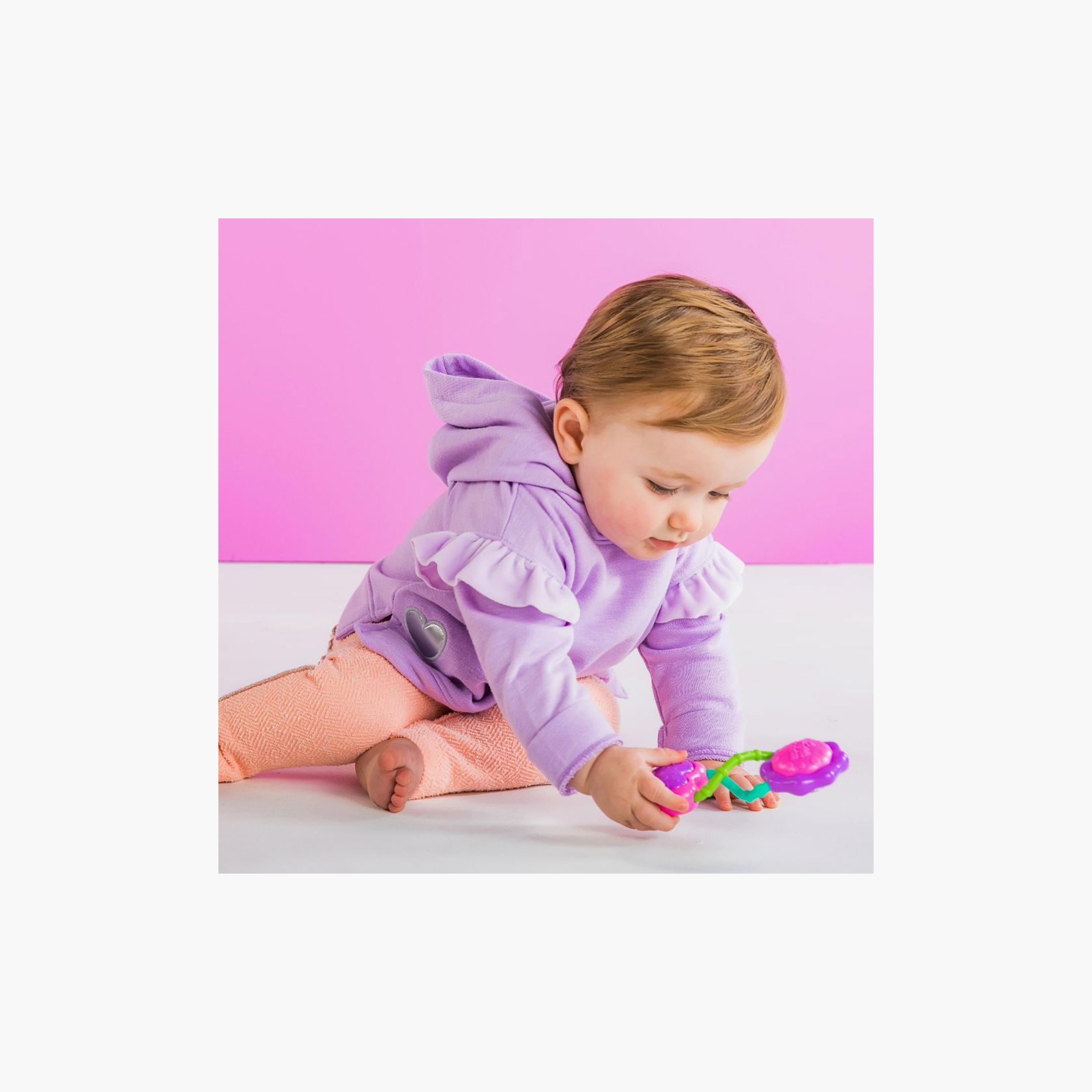 لعبة باربل خشخيشة وهزازة من برايت ستارتس - وردي - 3 أشهر فما فوق-toys-babyandtoddlertoys-rattlesandteethers-image-3