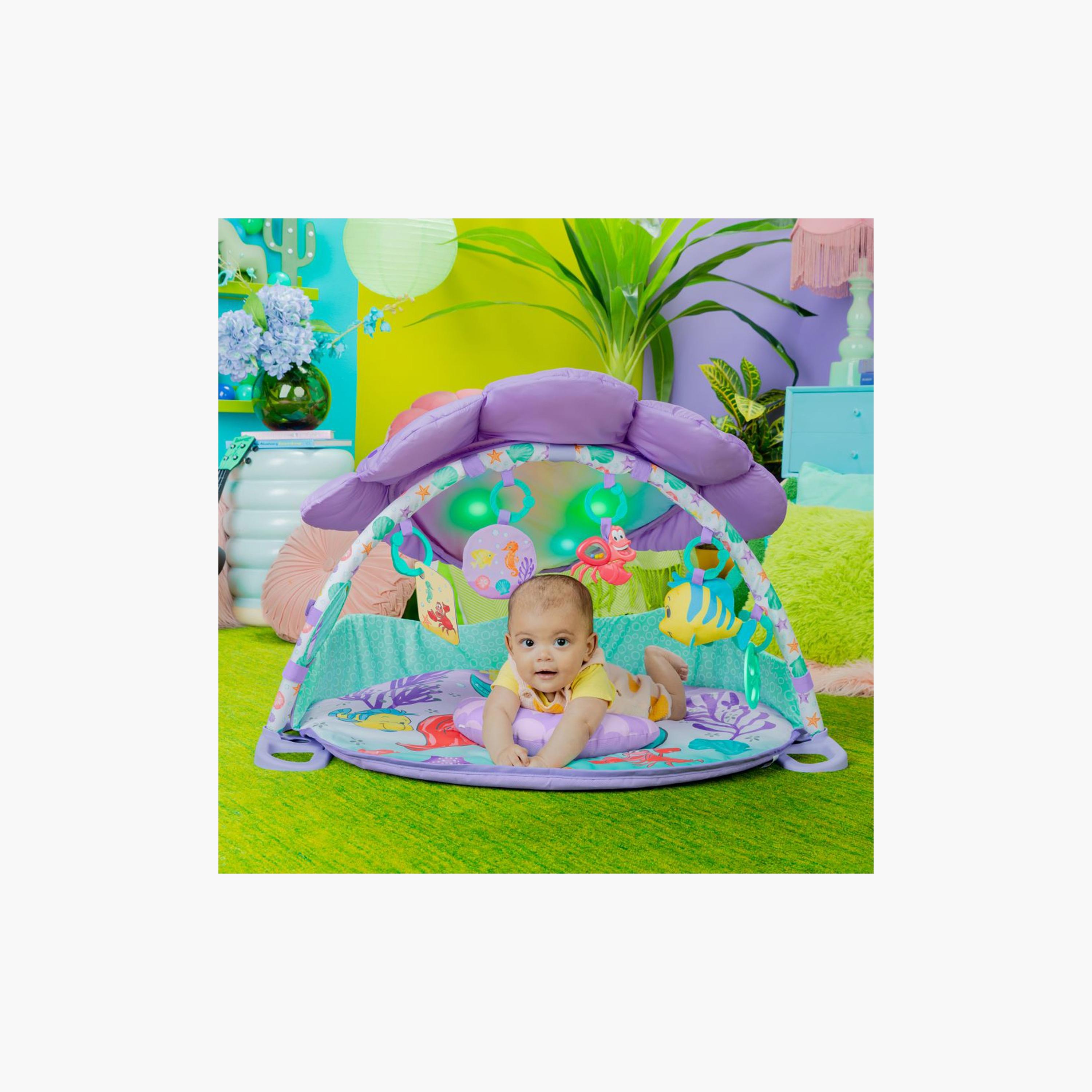 Bright Starts Disney The Little Mermaid Twinkle Trove Activity Gym with Pillow - Newborn+-baby-infantactivity-playgyms-image-2