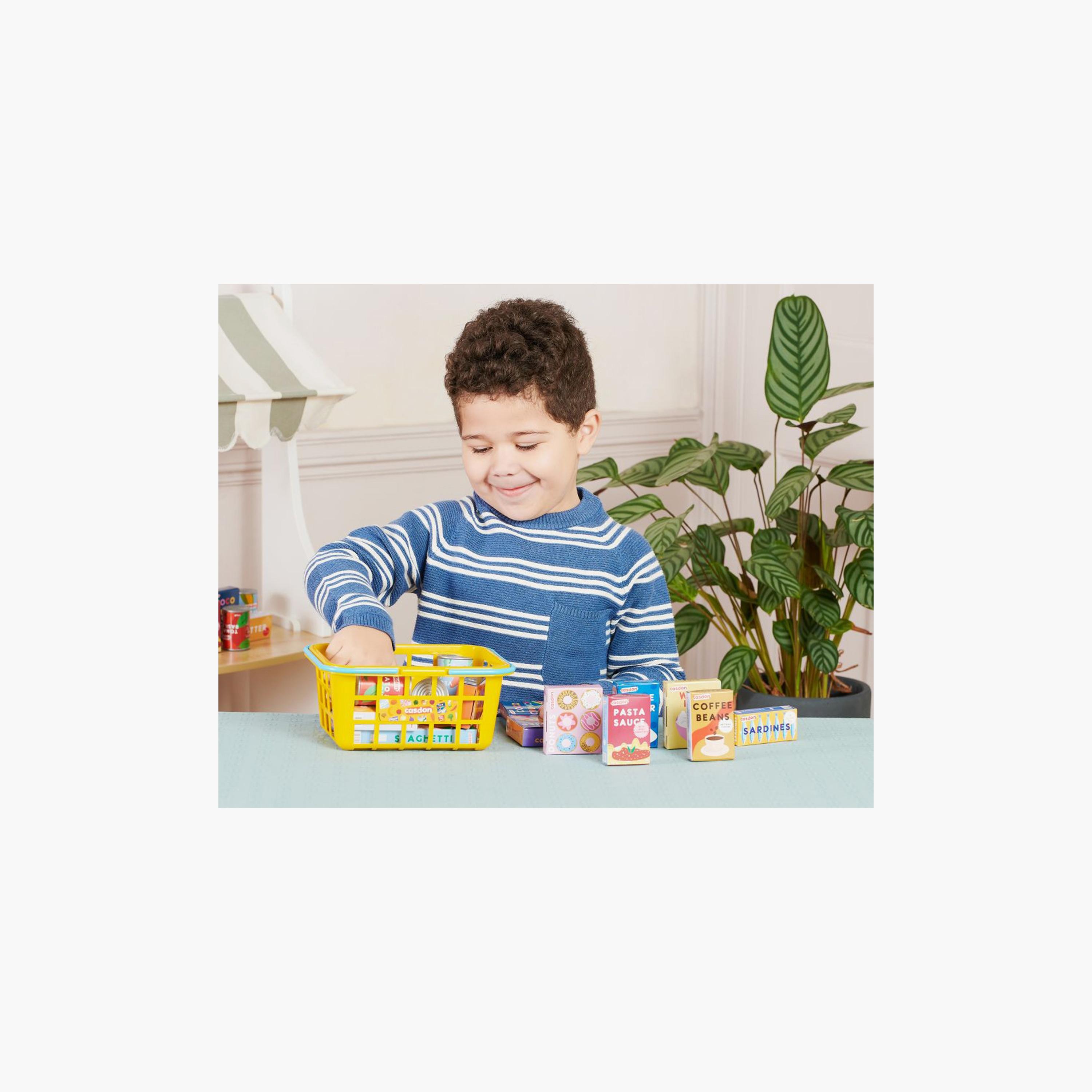 سلة تسوق الملونة مع 20 قطعة من ألعاب الطعام من كاسدون - من عمر سنتين فما فوق-toys-roleplay-playfoods-image-4