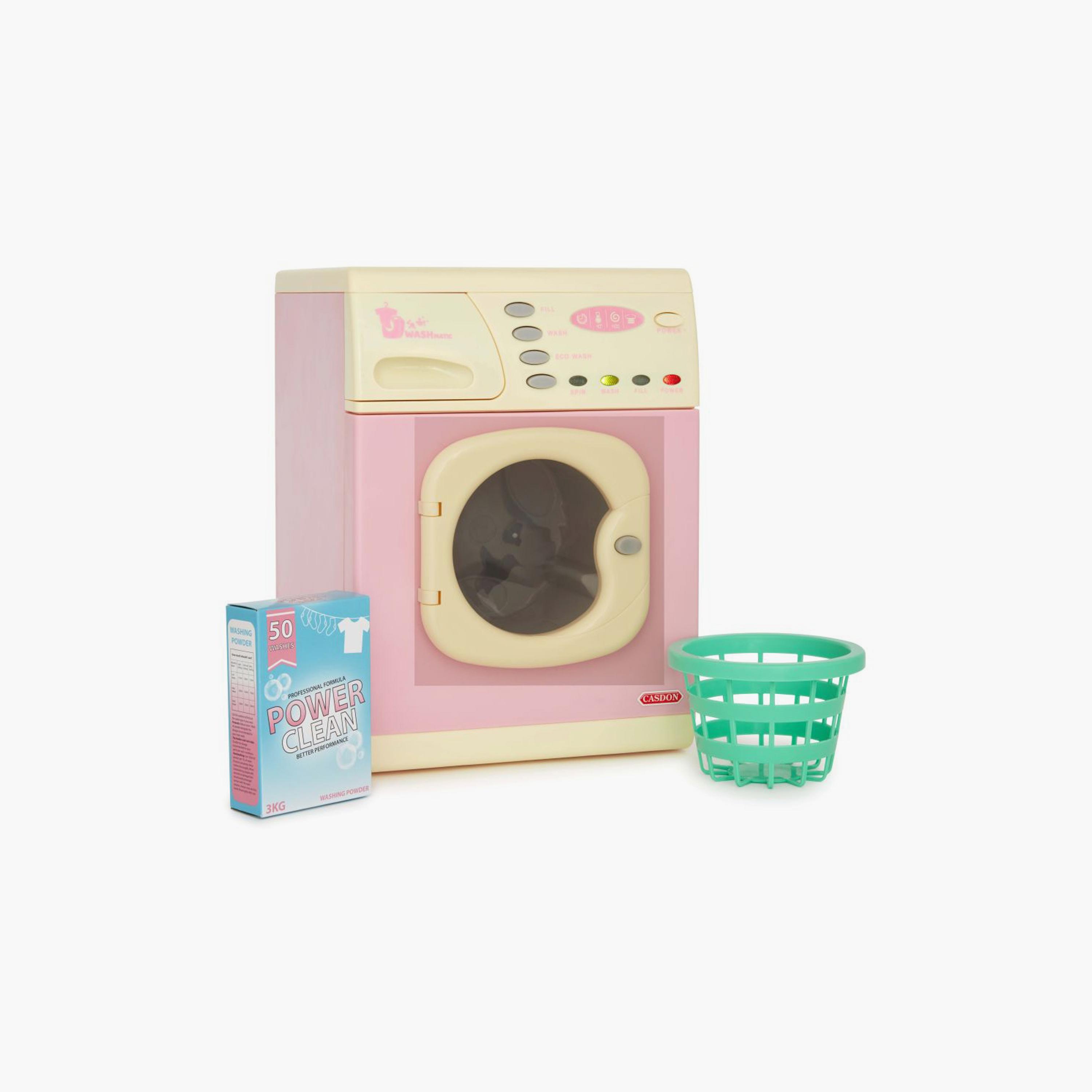 Casdon Electronic Washer Toy Washing Machine with Spinning Drum, Lights, & Sound - 3 Years+-toys-roleplay-householdsets-image-1