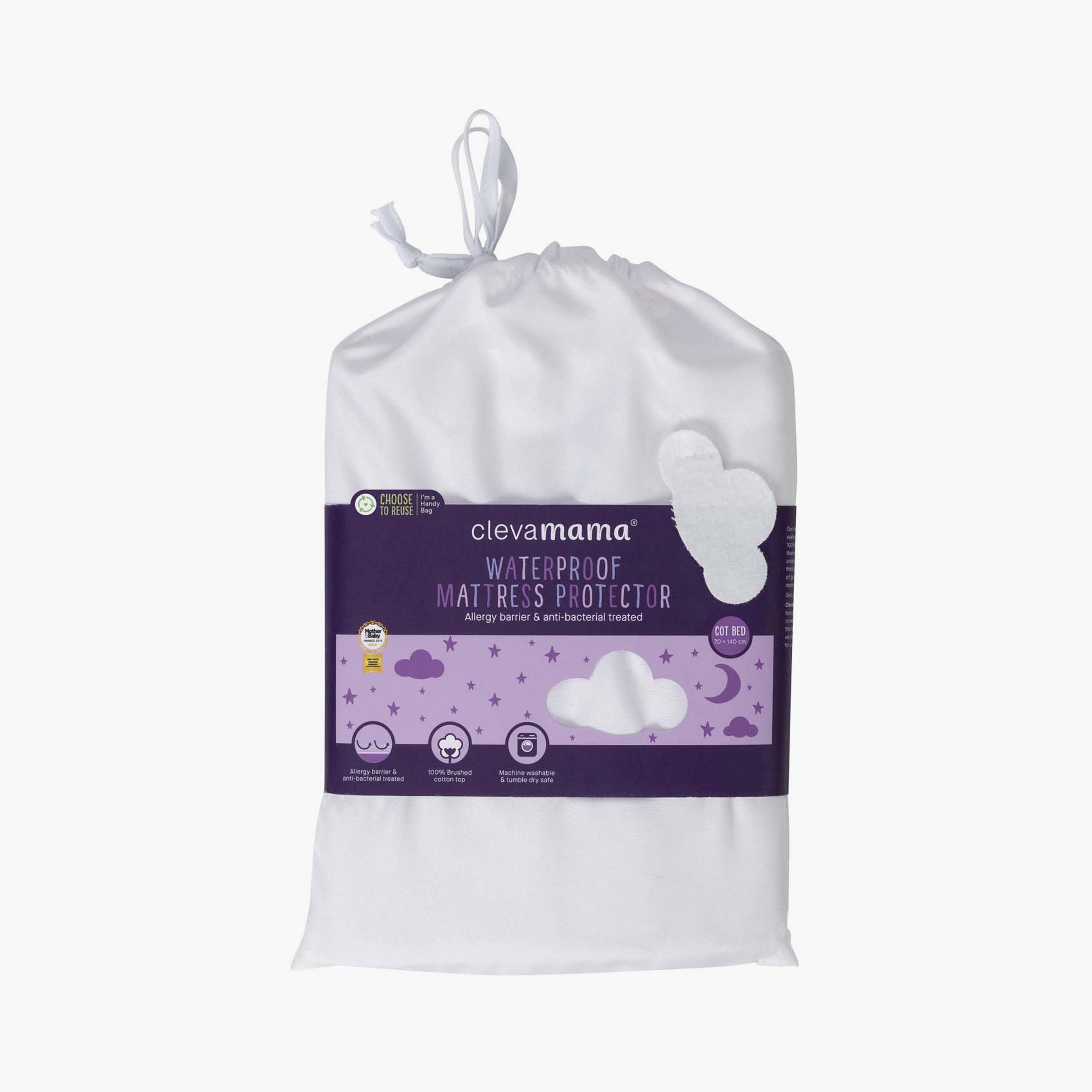 Clevamama Brushed Cotton Fitted Waterproof Mattress - 70 x 140 x 15 cm-baby-nursery-mattresses-image-7