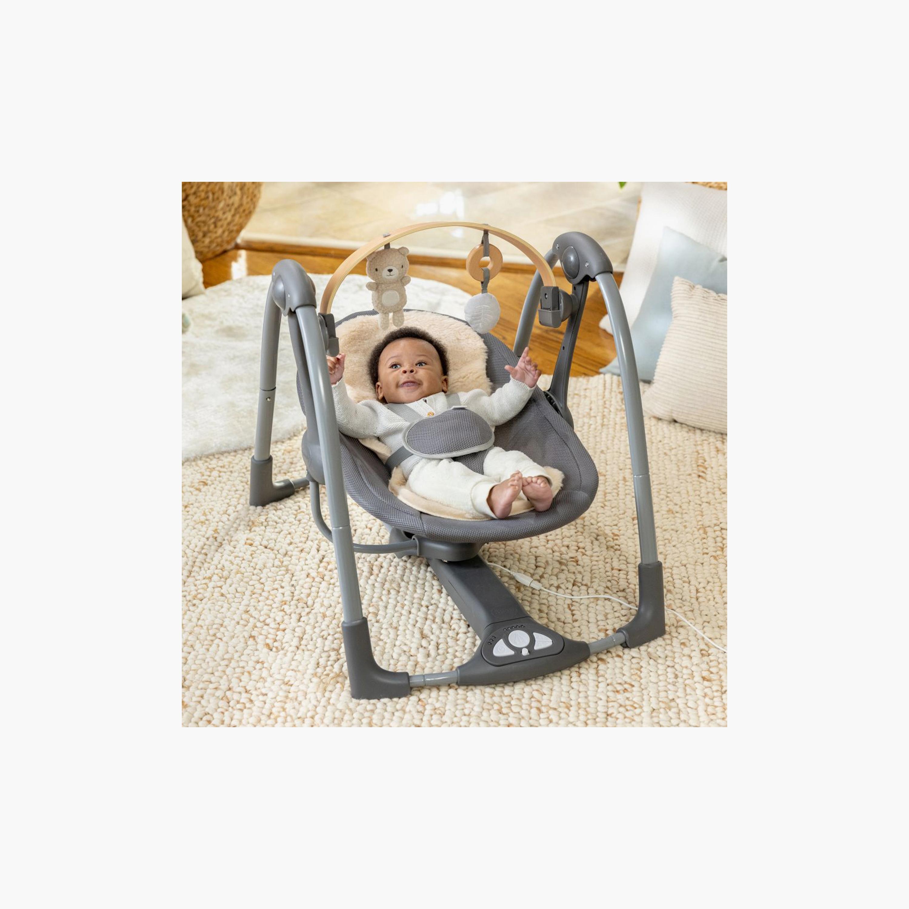 Ingenuity Every Season Swing 'n Go Portable Swing with 2-Piece Hanging Toy - 0-9 Months-baby-infantactivity-swings-image-3
