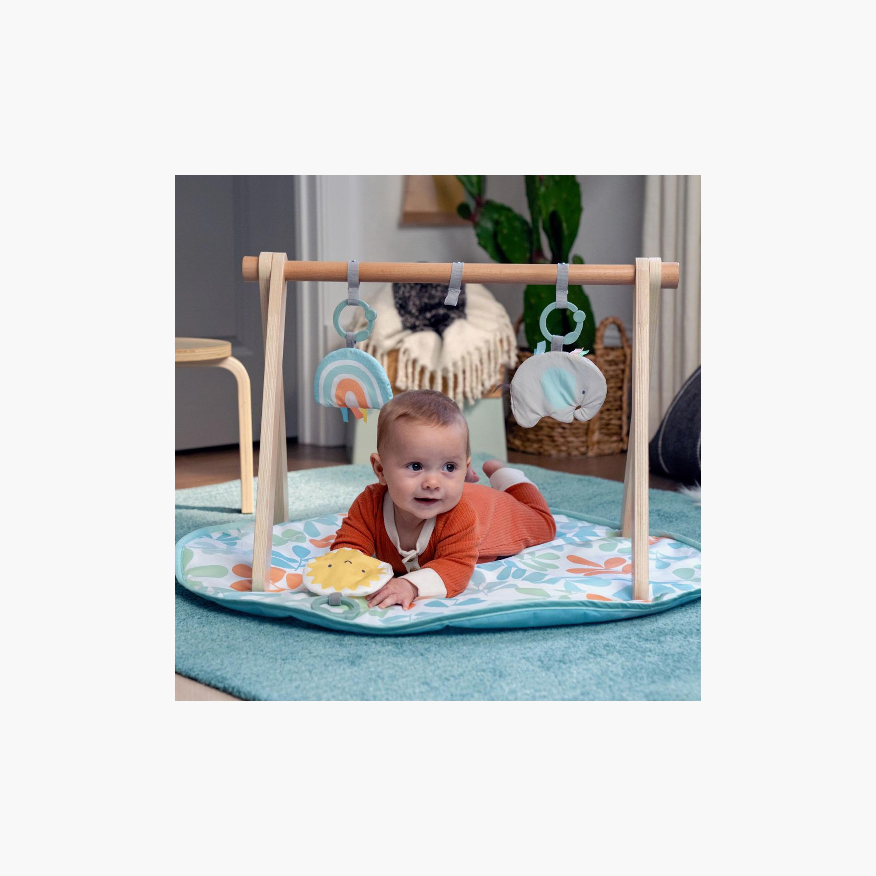 Ingenuity Sun Valley Wooden Toy Arch & Play Mat with 3 Hanging Toys - 0-36 Months-baby-infantactivity-playpensandplaymats-image-3