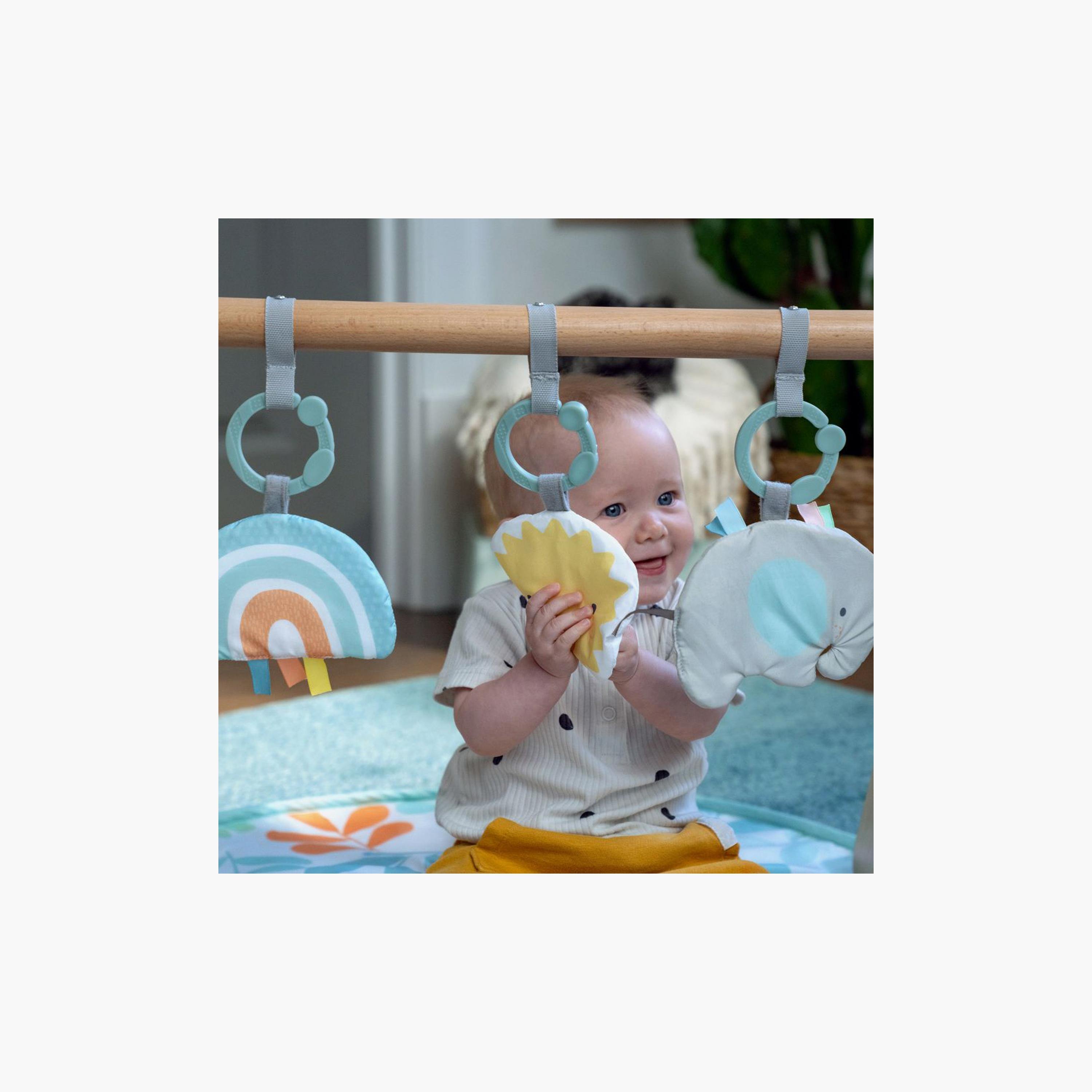 Ingenuity Sun Valley Wooden Toy Arch & Play Mat with 3 Hanging Toys - 0-36 Months-baby-infantactivity-playpensandplaymats-image-4