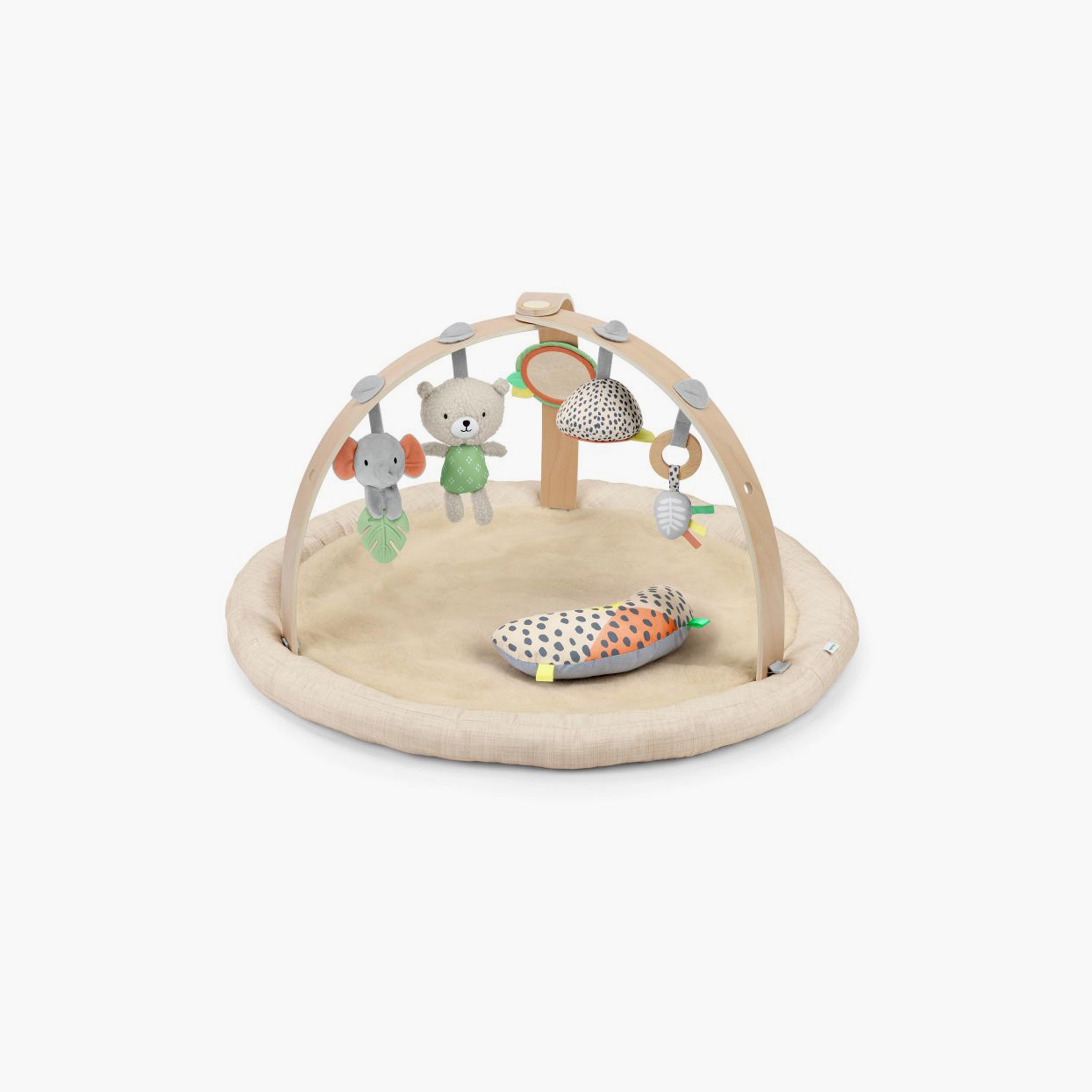 Ingenuity Every Season Plush Lambswool Play Mat with 5 Removable Toys - 0-12 Months-baby-infantactivity-playpensandplaymats-image-1