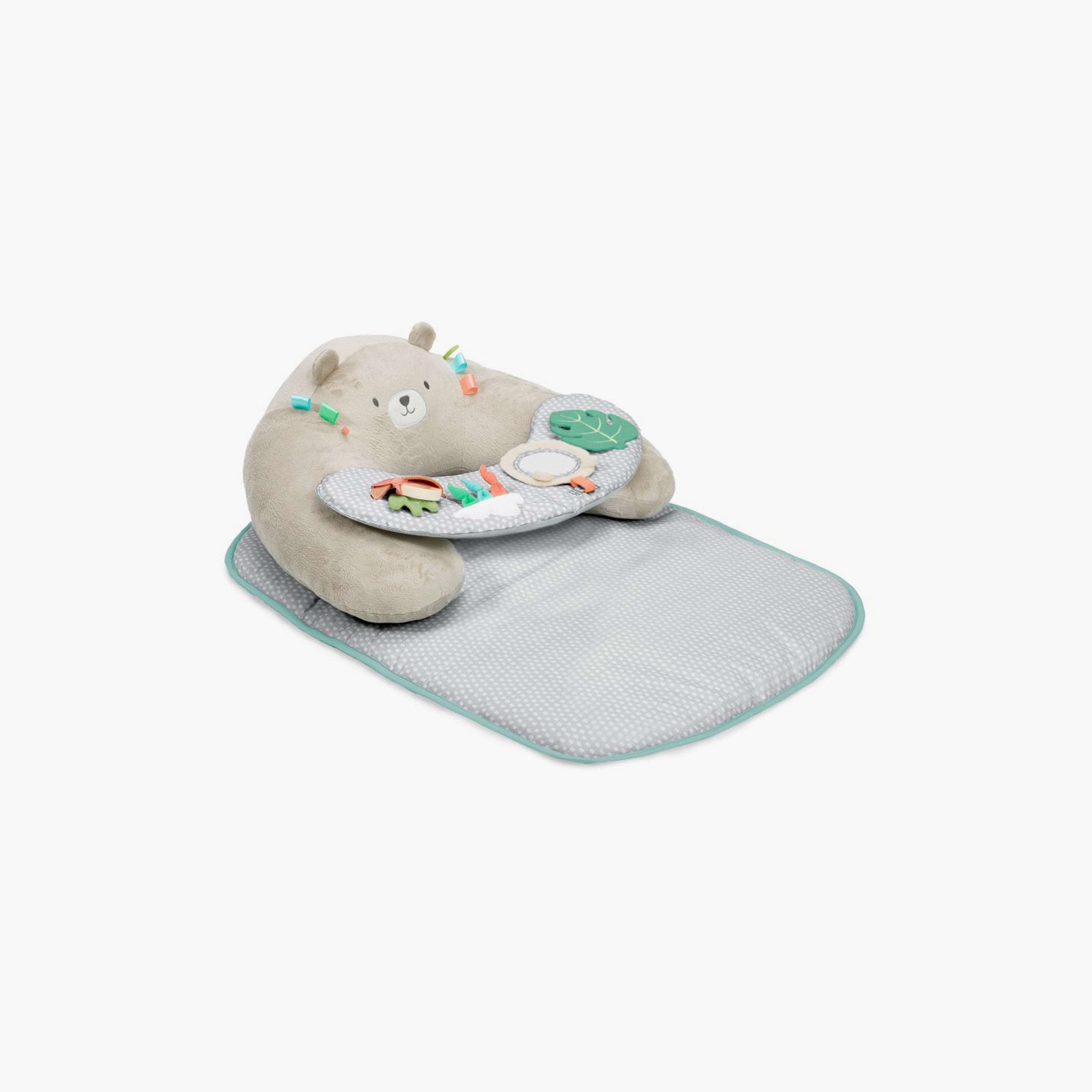 Ingenuity Cozy Prop 4-In-1 Sit Up & Prop Activity Play Mat with Toys - Nate The Bear - Newborn+-toys-babyandtoddlertoys-learningtoys-image-1