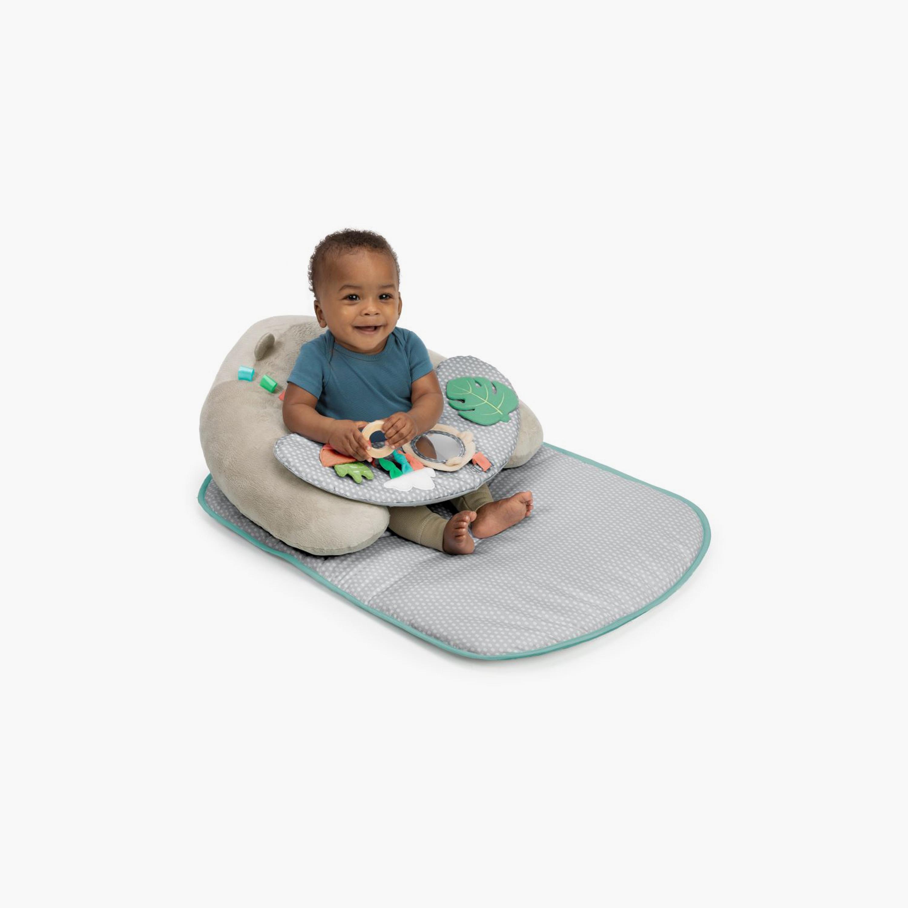 Ingenuity Cozy Prop 4-In-1 Sit Up & Prop Activity Play Mat with Toys - Nate The Bear - Newborn+-toys-babyandtoddlertoys-learningtoys-image-2