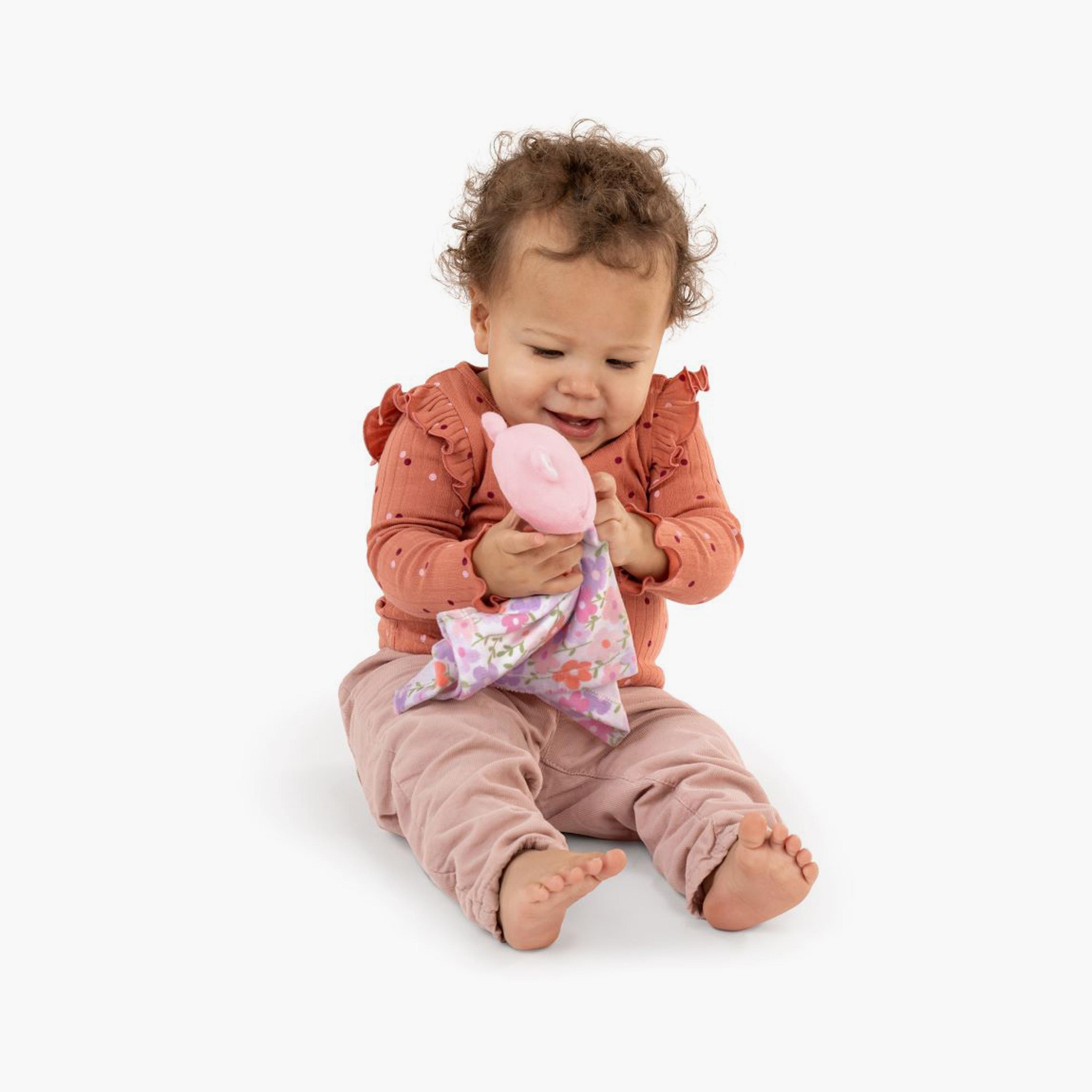 Ingenuity Cozy Lovey Stuffed Animal Soft Baby Blanket - Deni - Pink - 28 cm - 0-36 Months-baby-nursery-blanketsandswaddles-blanketsandquilts-image-2
