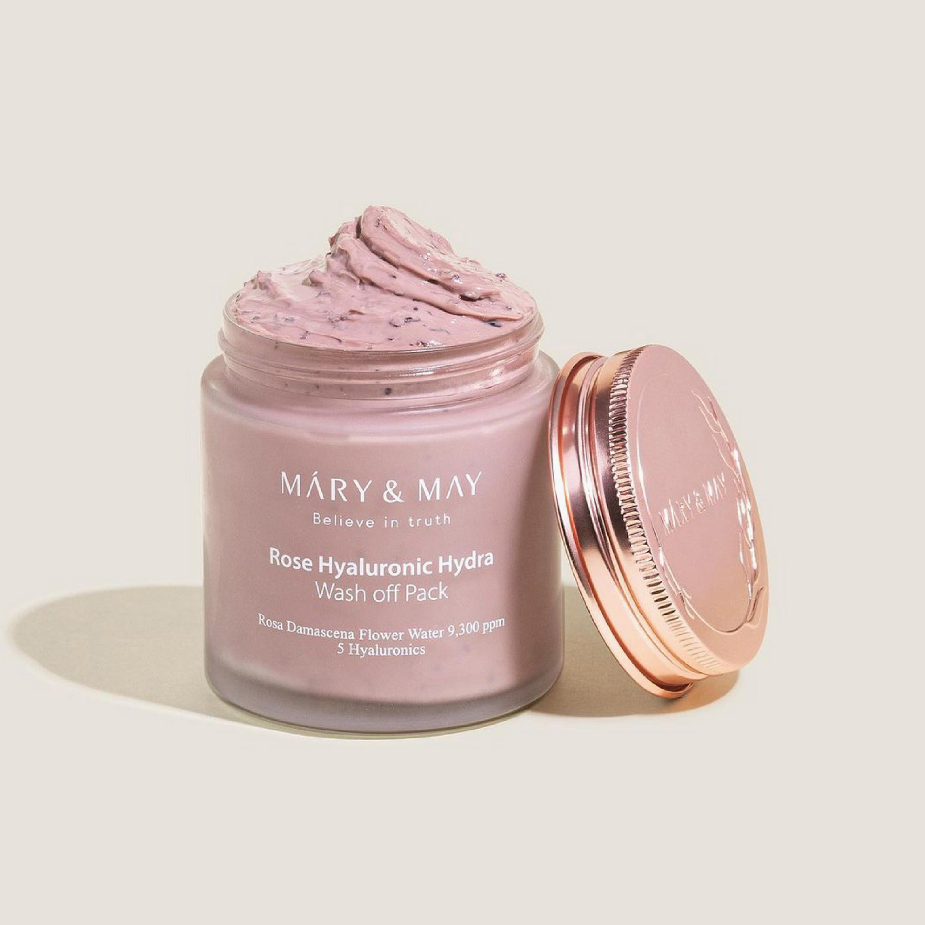MARY & MAY Rose Hyaluronic Wash-Off Face Pack - 125 gms-beautyandpersonalcare-skin-masks-masksandpeels-image-2