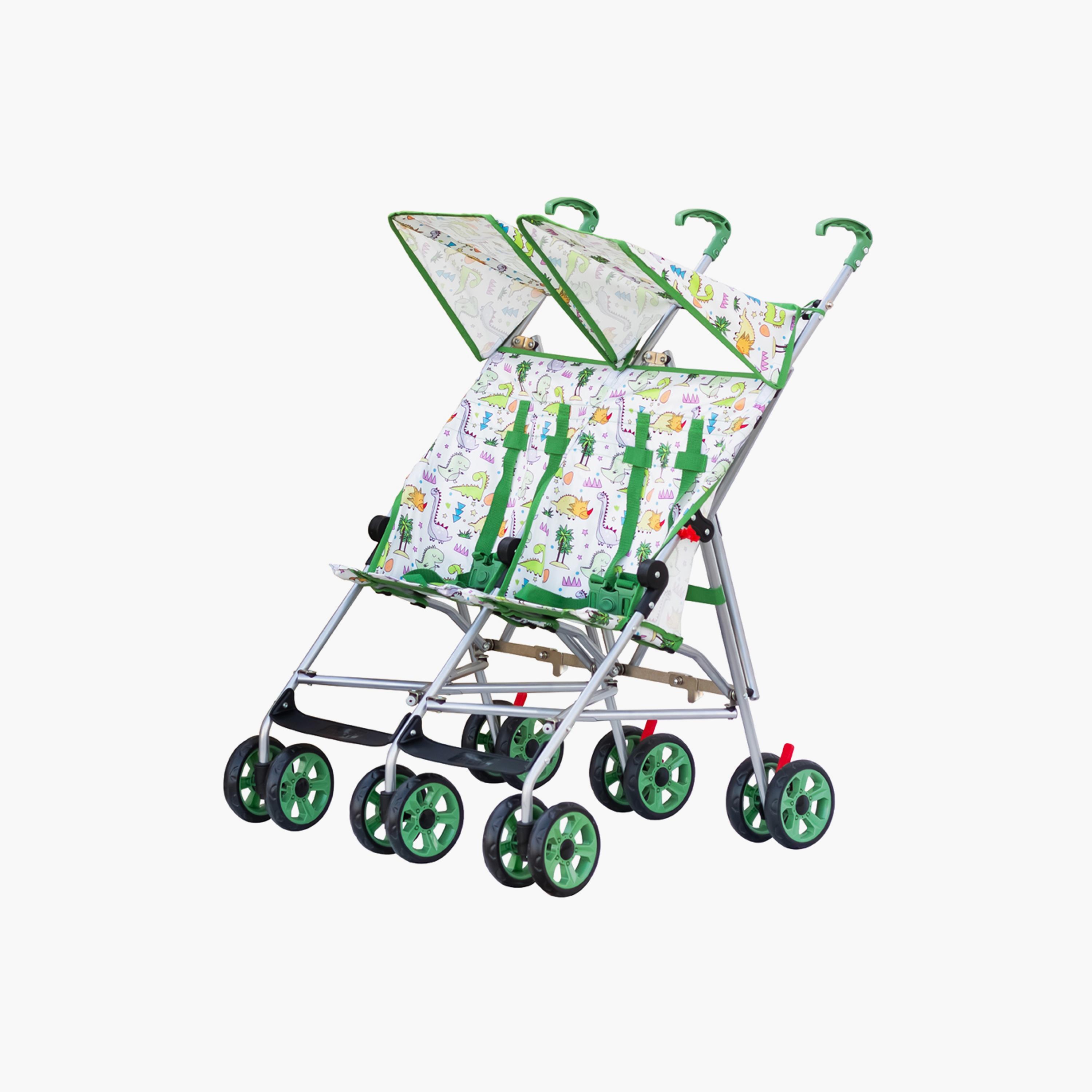 Moon Jet Plus Umbrella Fold Twin Buggy Lightweight Travel Strollers - 6 Months+ - Green-baby-gear-strollersandprams-strollers-image-1