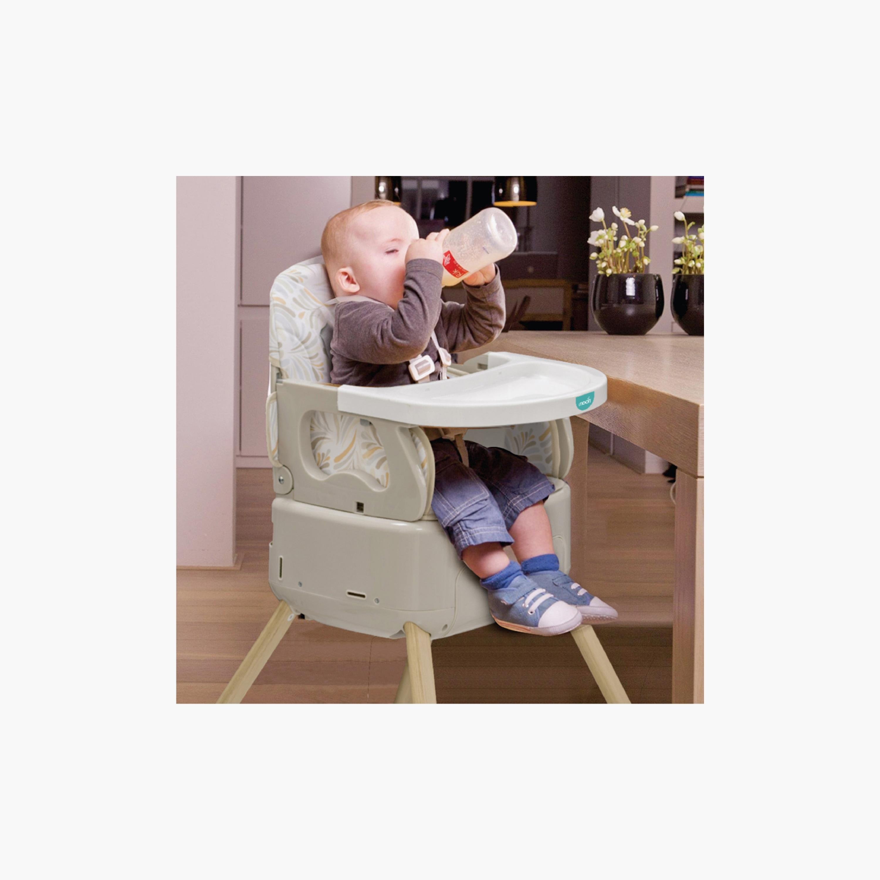 Moon HiteRite 4-in-1 Convertible Baby High Chair - Beige-baby-feeding-highchairsandboosters-image-7