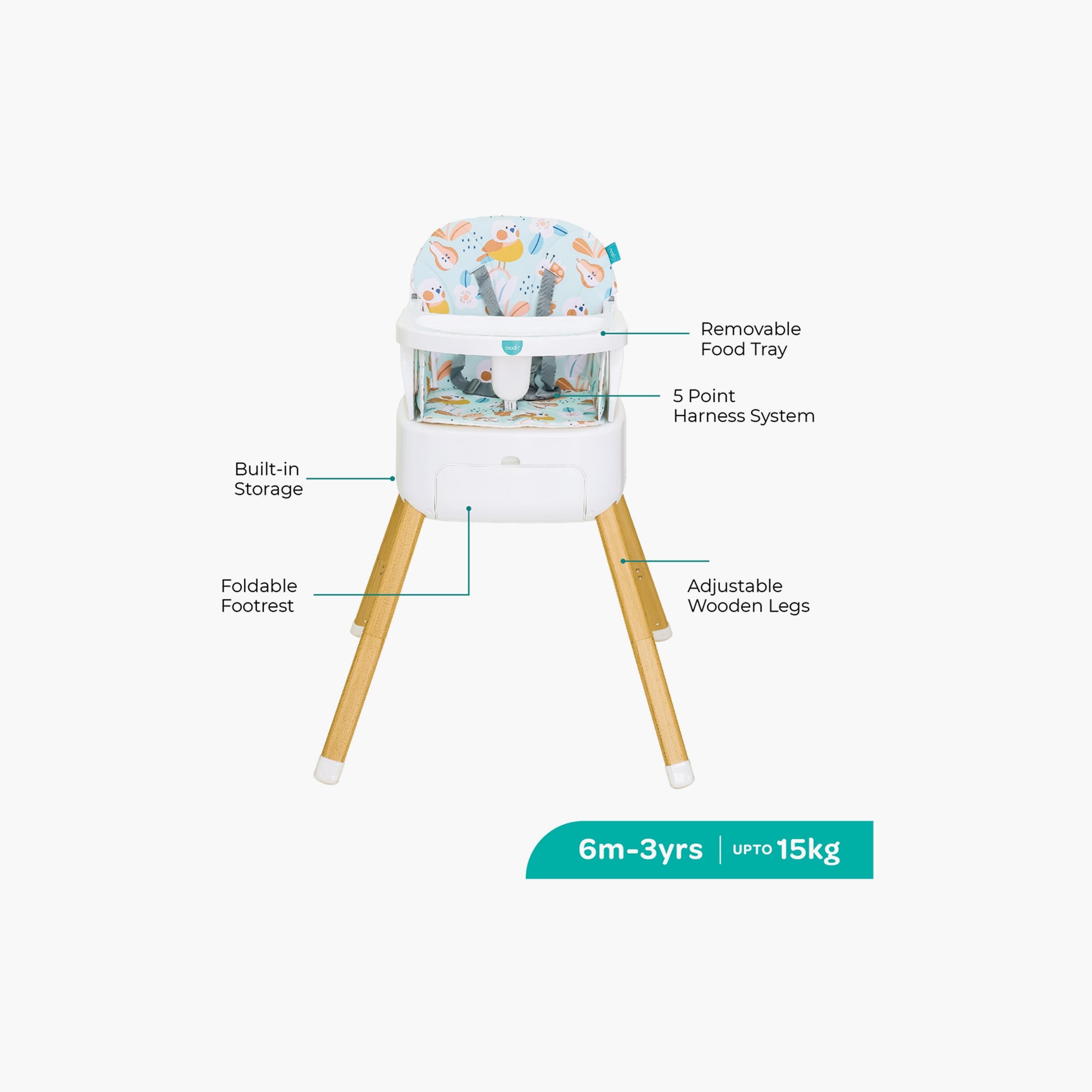 Moon HiteRite 4-in-1 Convertible Baby High Chair - Green-baby-feeding-highchairsandboosters-image-2