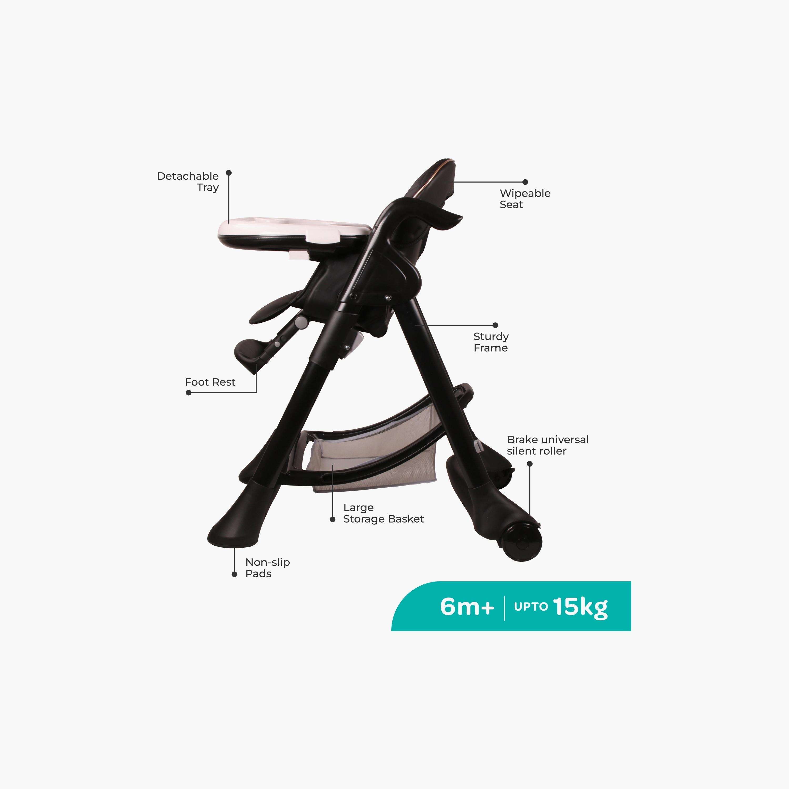Moon Trestle Foldable Baby Feeding & Dinning High Chair-baby-feeding-highchairsandboosters-image-2