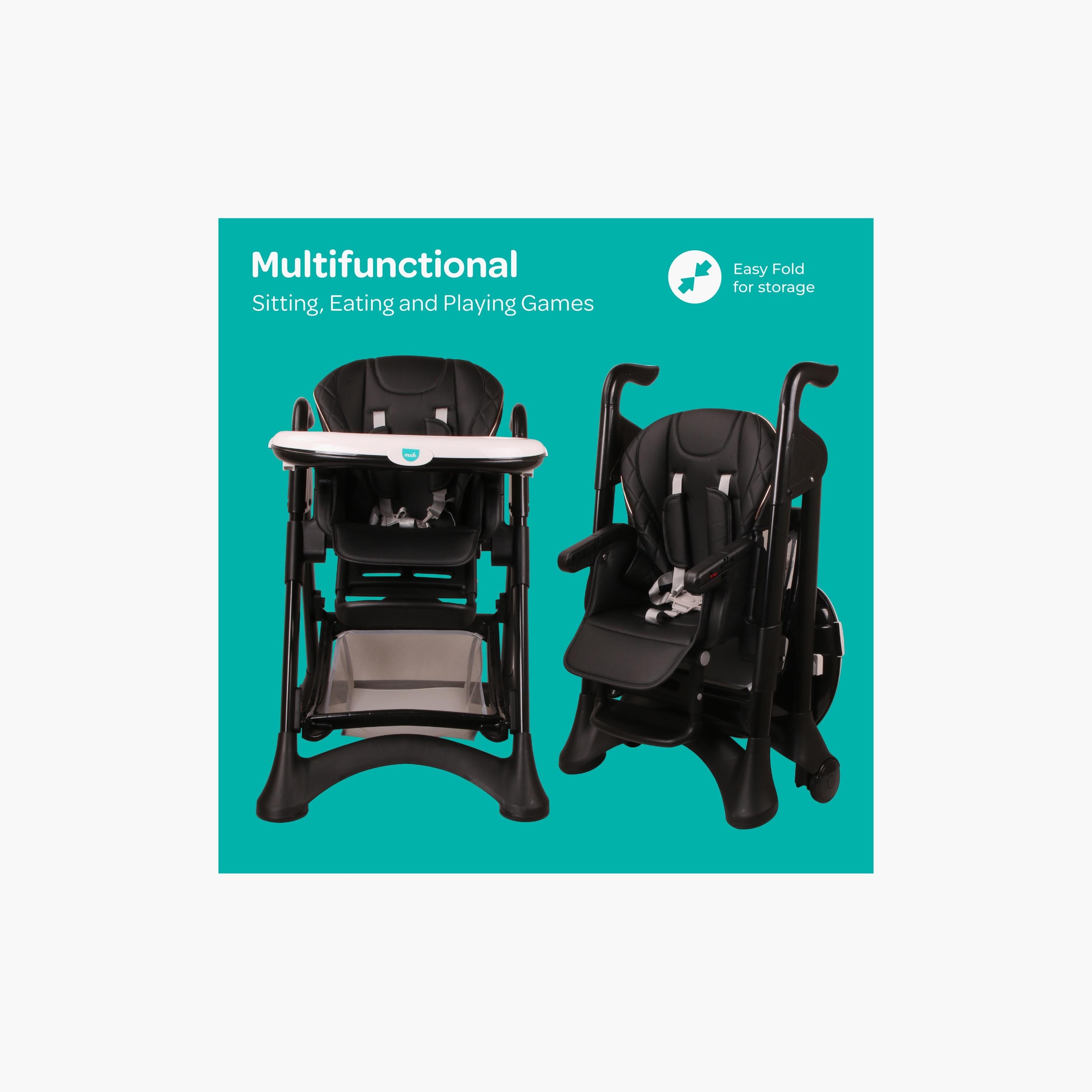 Moon Trestle Foldable Baby Feeding & Dinning High Chair-baby-feeding-highchairsandboosters-image-4