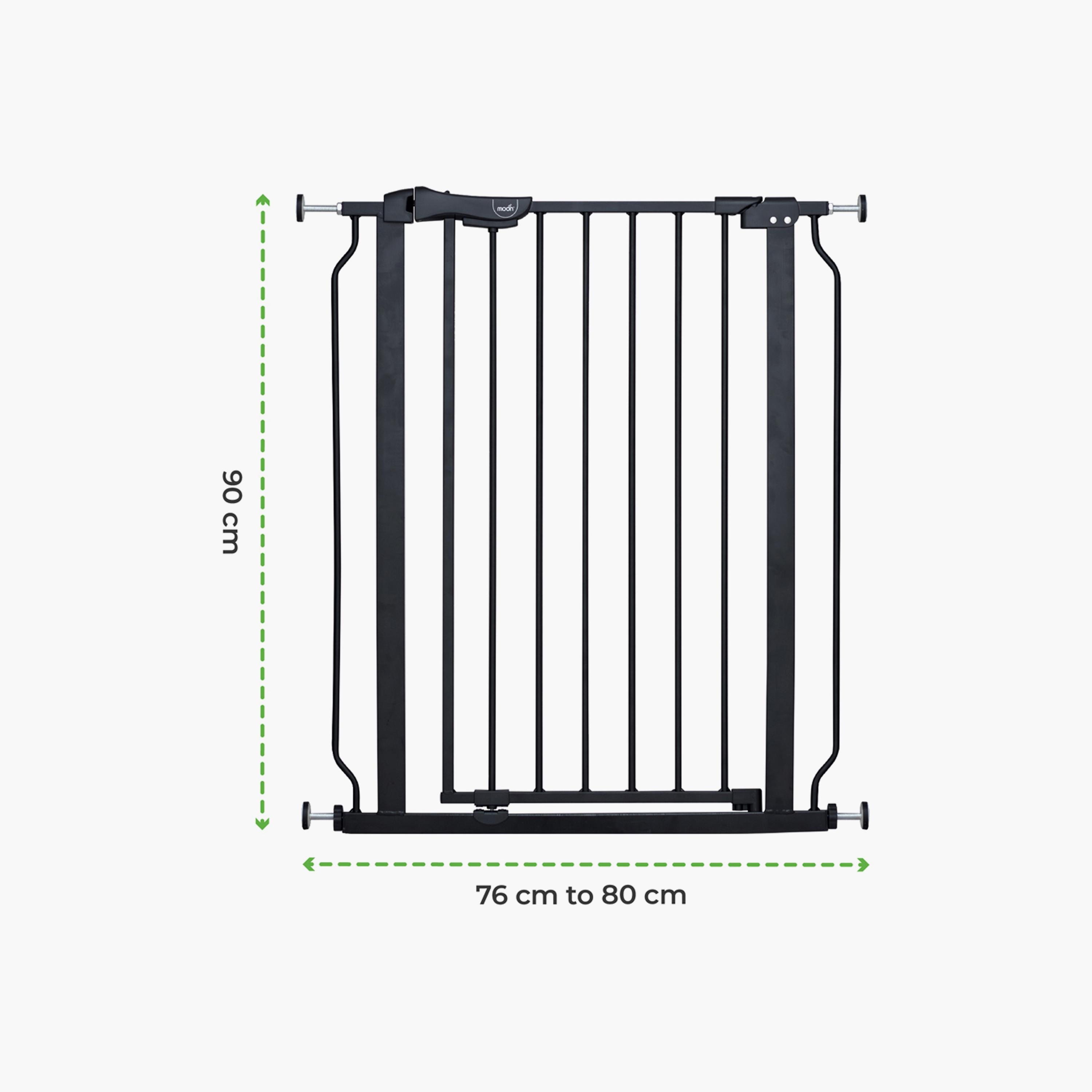 Moon Secura Baby Safety Gate - 76 - 80 cm - Black-baby-healthandsafety-babyproofing-image-9