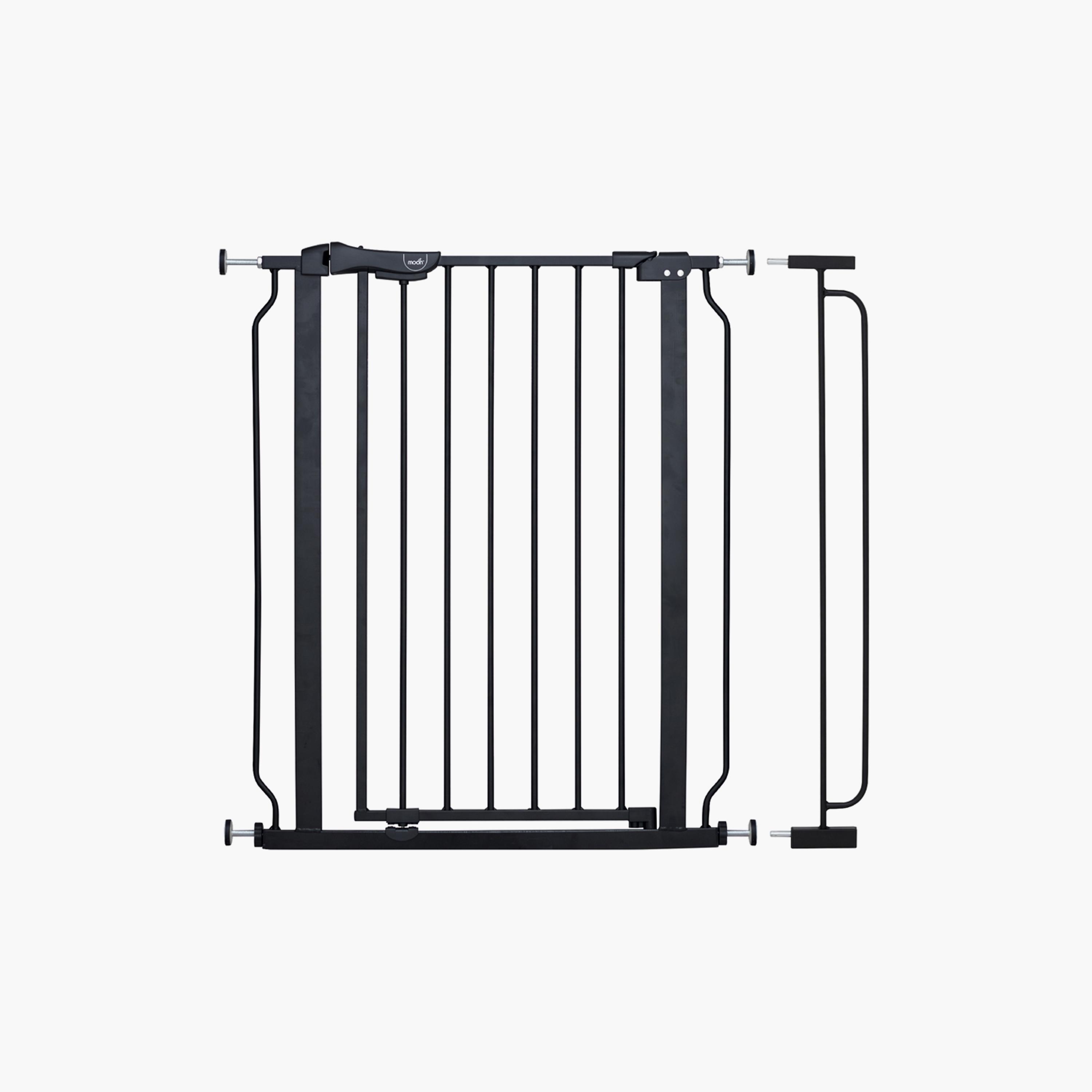 Moon Secura Baby Safety Gate Auto Lock Barrier with 10 cm Extension - 76-80 cm - Black-baby-healthandsafety-babyproofing-image-1