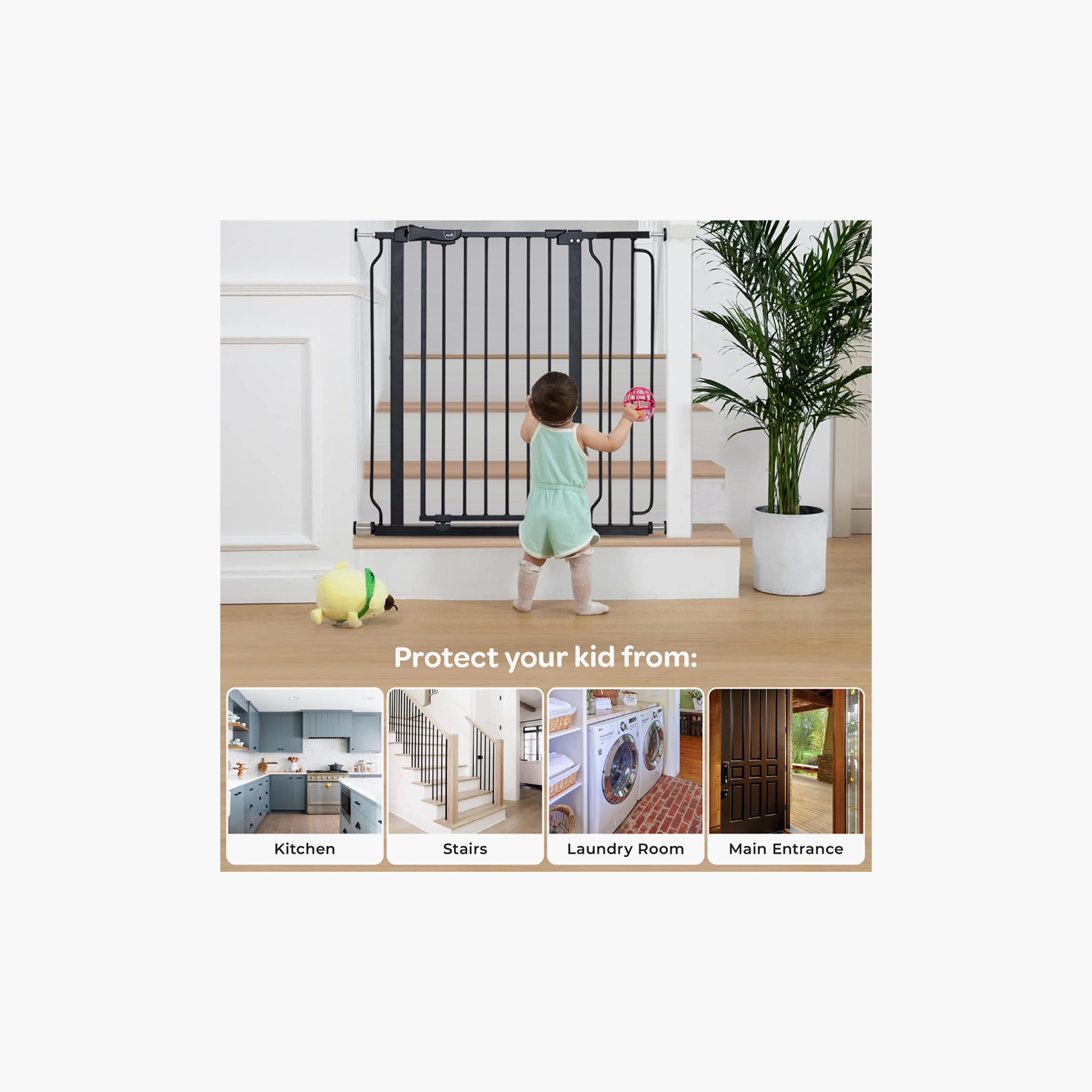 Moon Secura Baby Safety Gate Extension - 20cm - Black-baby-healthandsafety-babyproofing-image-4