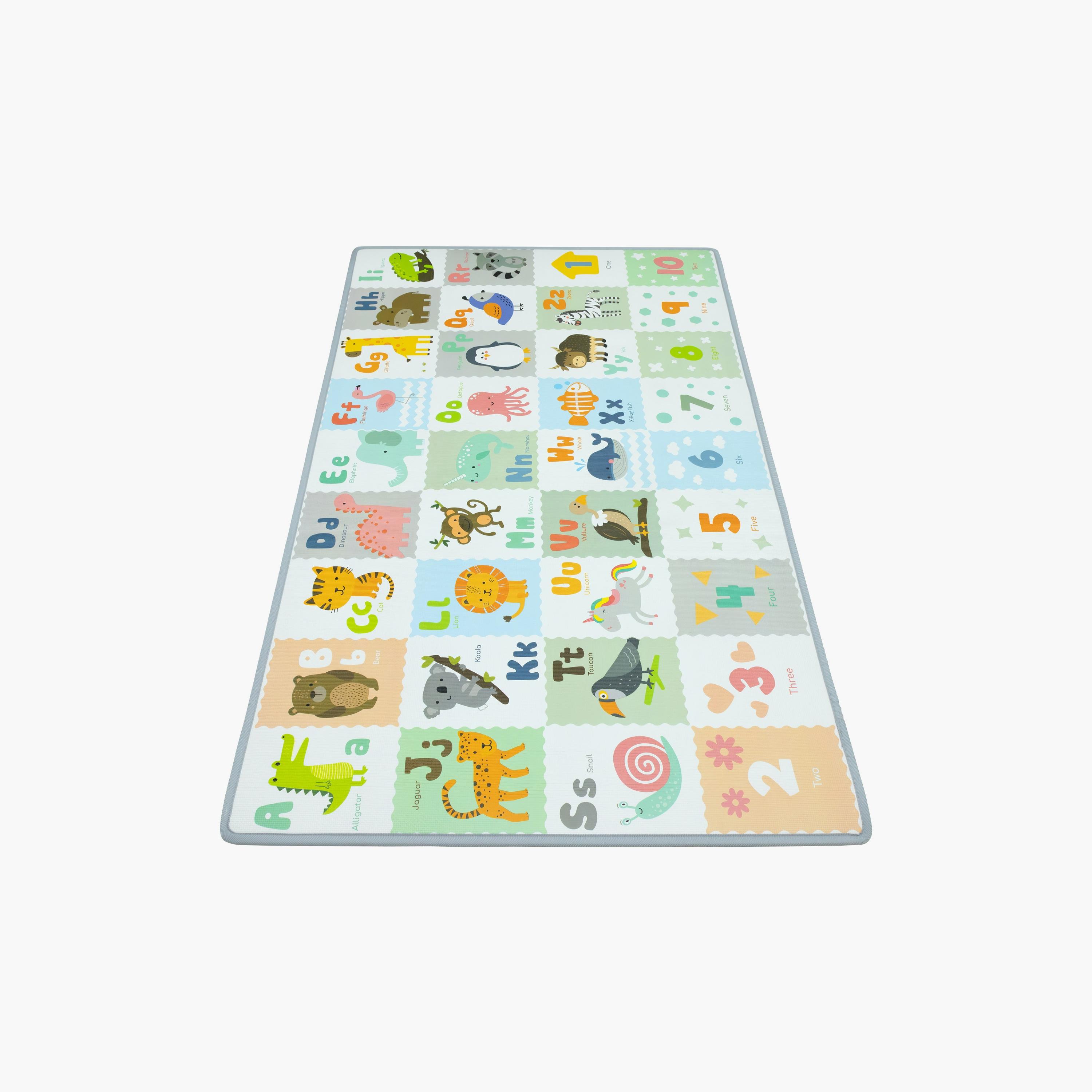 Moon Alphabet & Number Printed Happi Feet My First Foldable Floor Gym Play Mat-baby-infantactivity-playgyms-image-1
