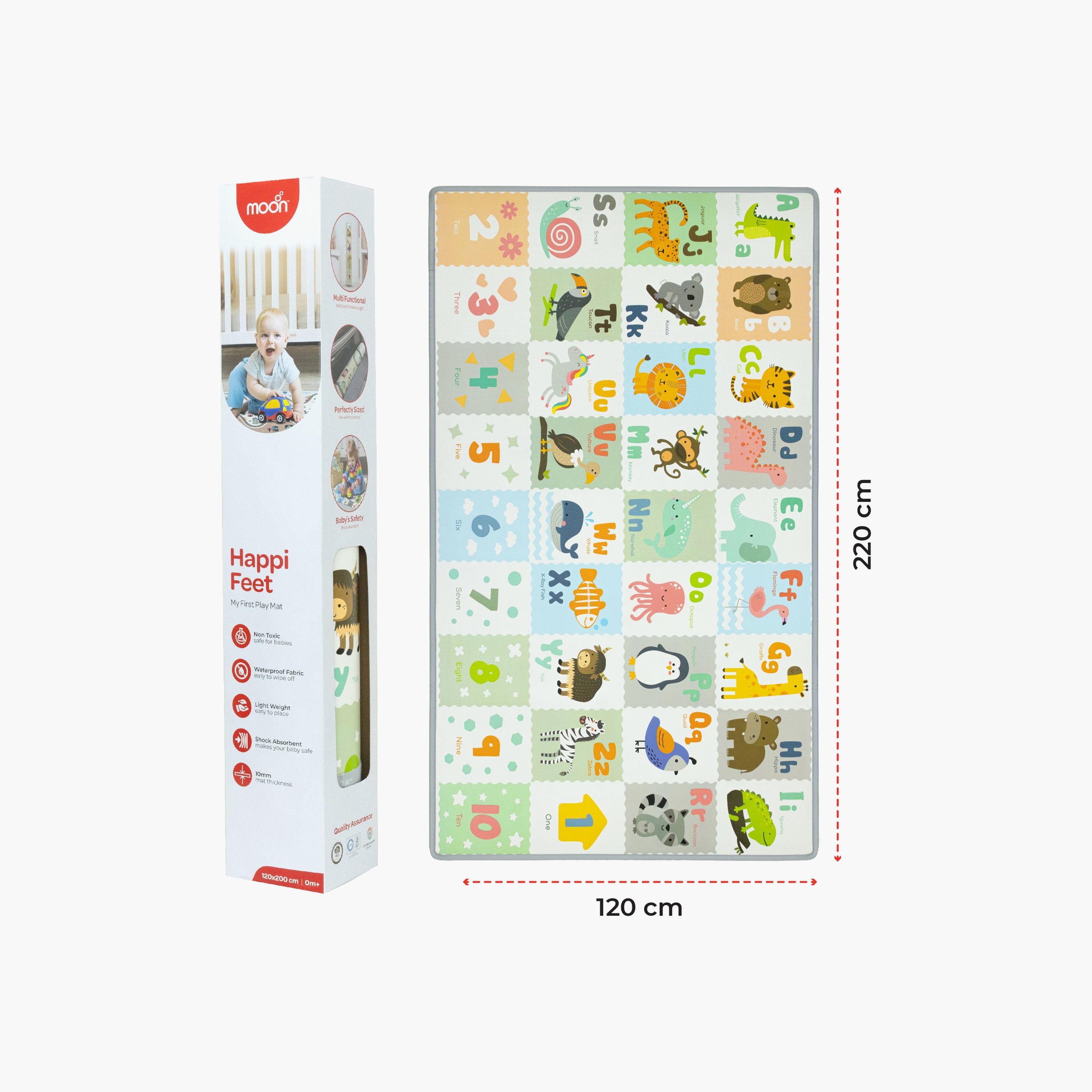 Moon Alphabet & Number Printed Happi Feet My First Foldable Floor Gym Play Mat-baby-infantactivity-playgyms-image-7