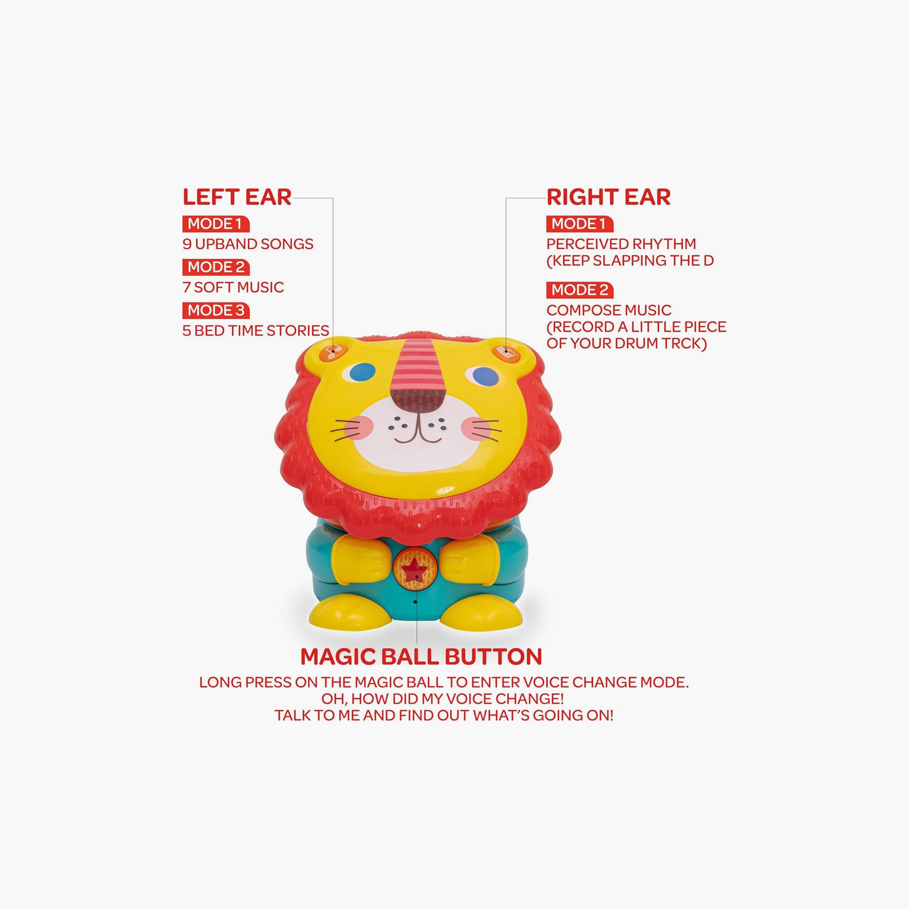 Moon Lion Electronic Drum Multi-Functional with Musical Modes - 0 -24 Months-toys-educational-musicaltoys-image-3