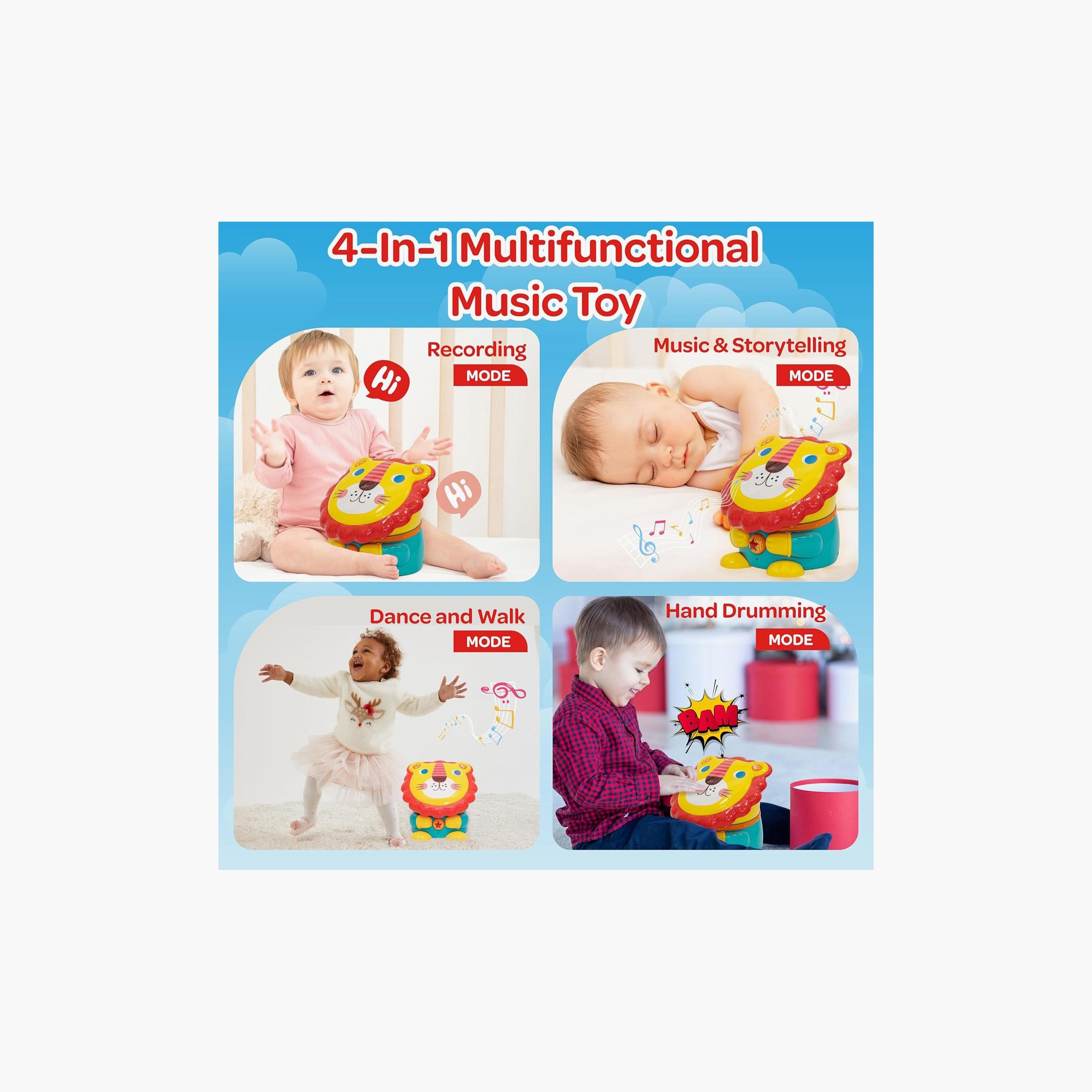 Moon Lion Electronic Drum Multi-Functional with Musical Modes - 0 -24 Months-toys-educational-musicaltoys-image-4