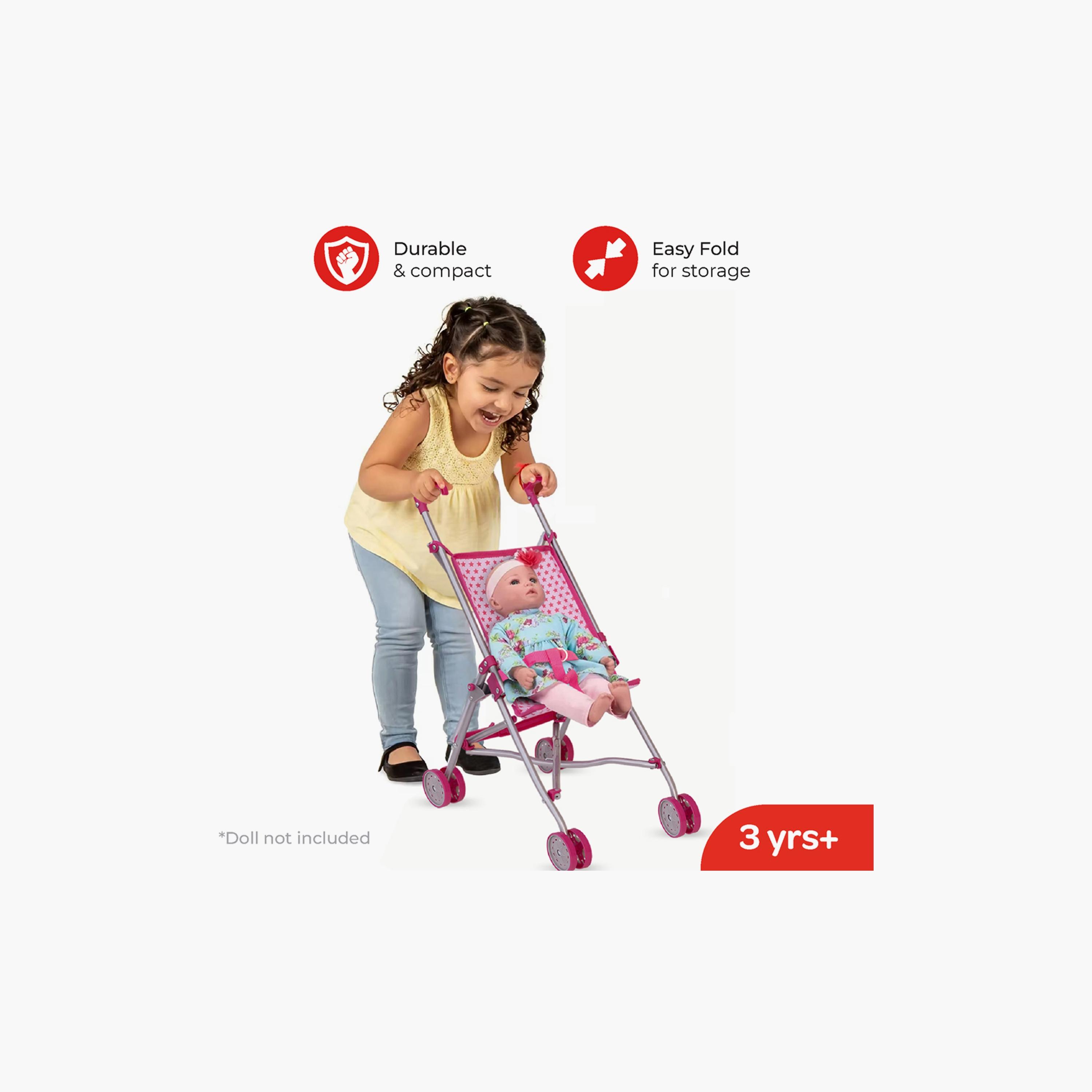 Moon Pretend to Play Baby Doll Buggy - Pink-toys-dollsandplaysets-dollplaysets-image-2