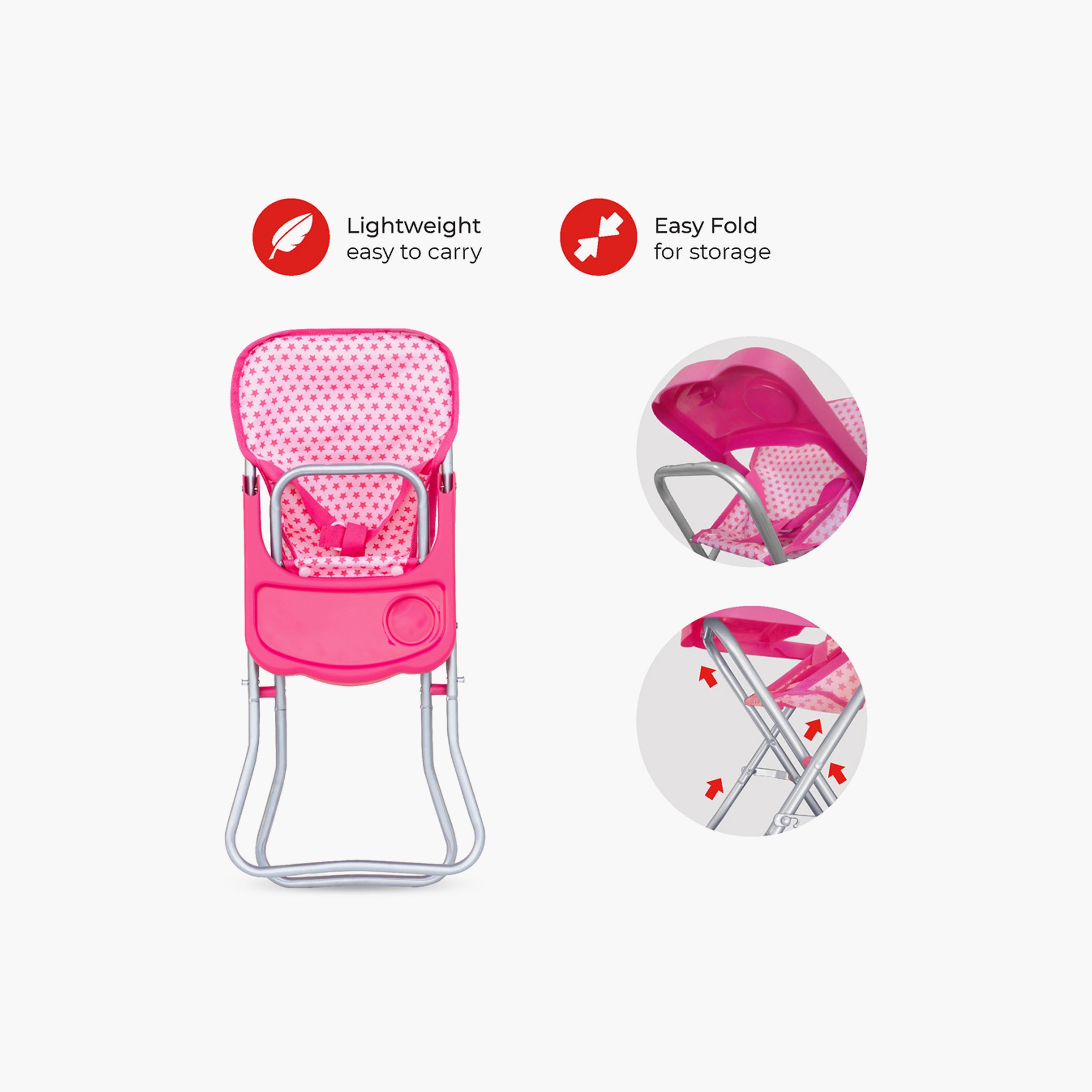 Moon Pretend to Play Toy Doll High Chair - Pink-toys-dollsandplaysets-dollplaysets-image-3