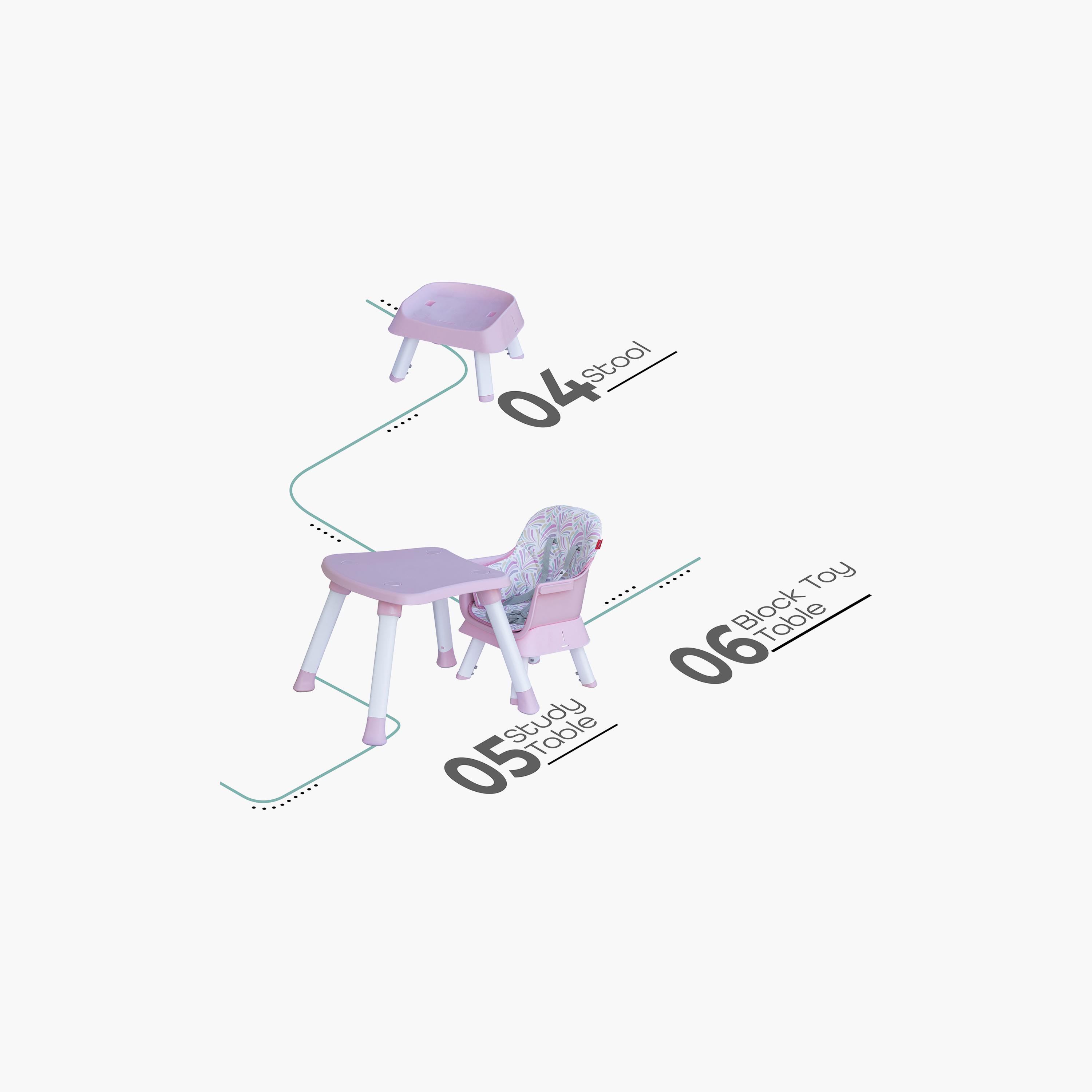 Moon 6-in-1 High Chair - Pink-baby-feeding-highchairsandboosters-image-4