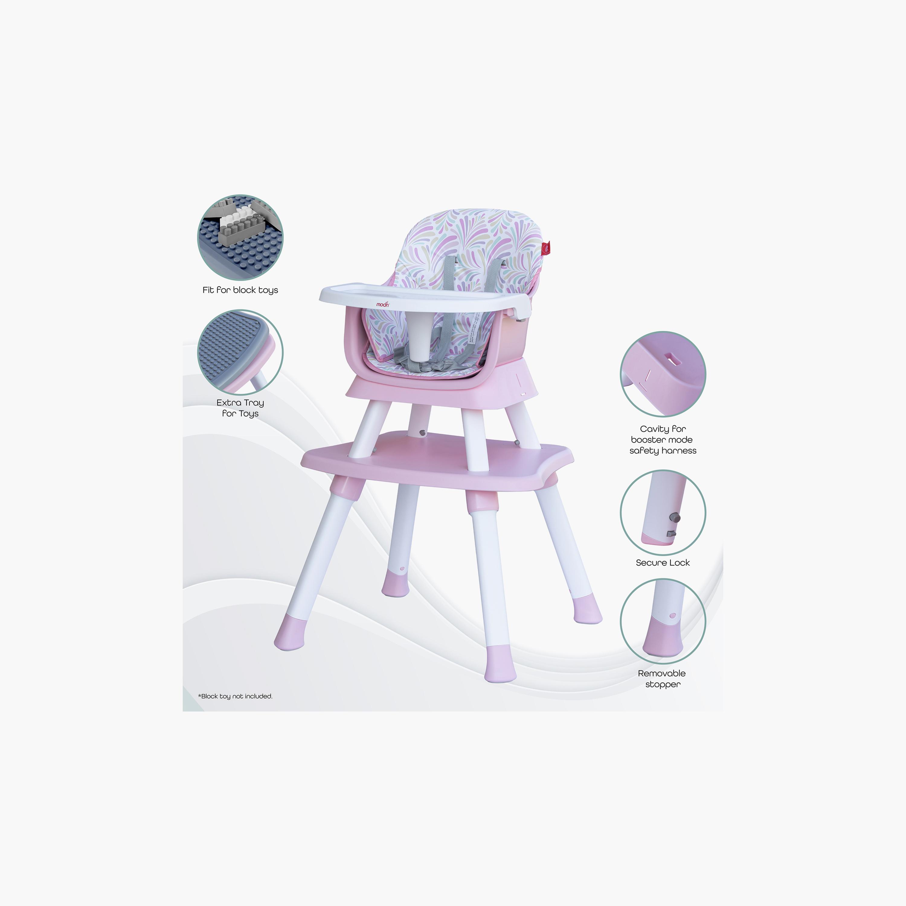 Moon 6-in-1 High Chair - Pink-baby-feeding-highchairsandboosters-image-5