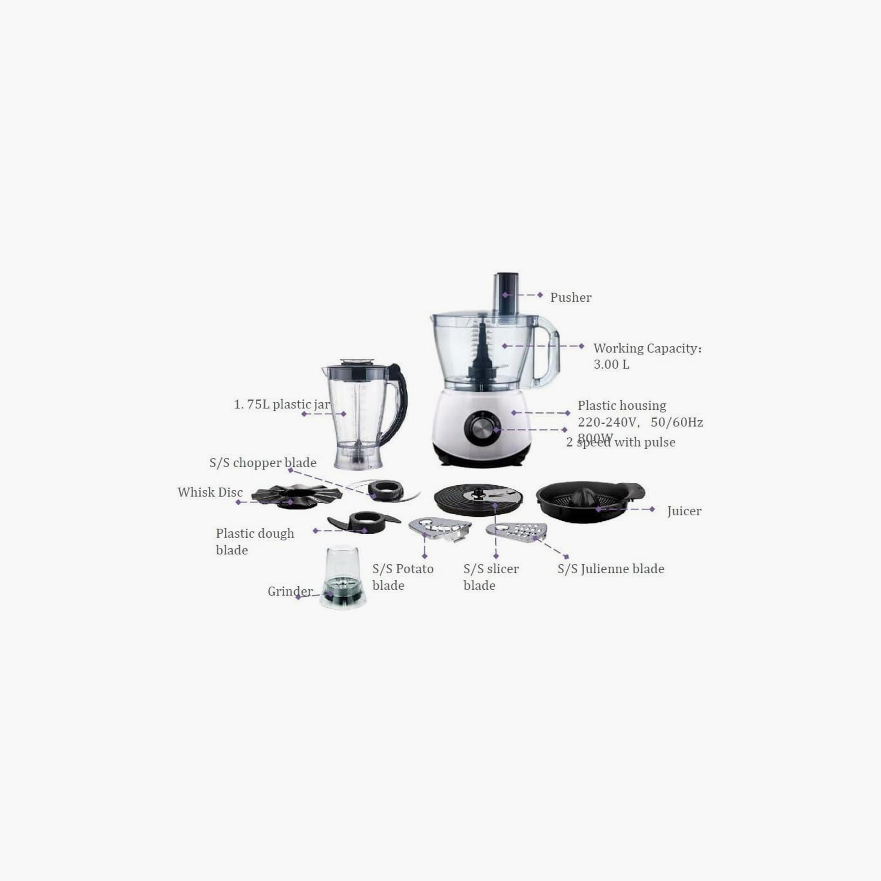 Daewoo Food Processor | DFP-3230-household-appliances-kitchenappliances-foodprocessors-image-2
