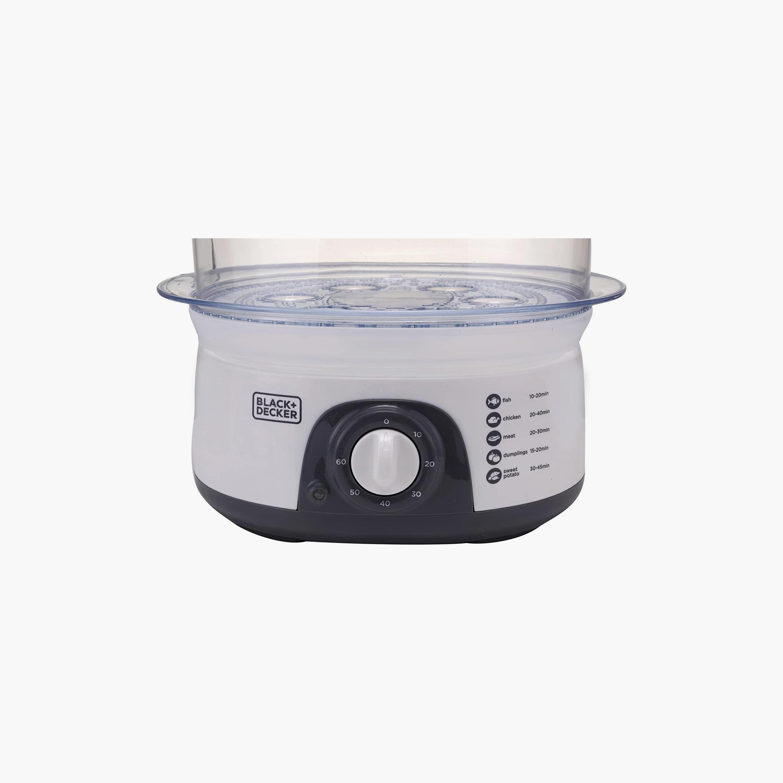 BLACK+DECKER 775W 10 Liter 3-Tier Food Steamer with Timer | BD-HS6000-B5-household-appliances-kitchenappliances-otherkitchenappliances-image-2
