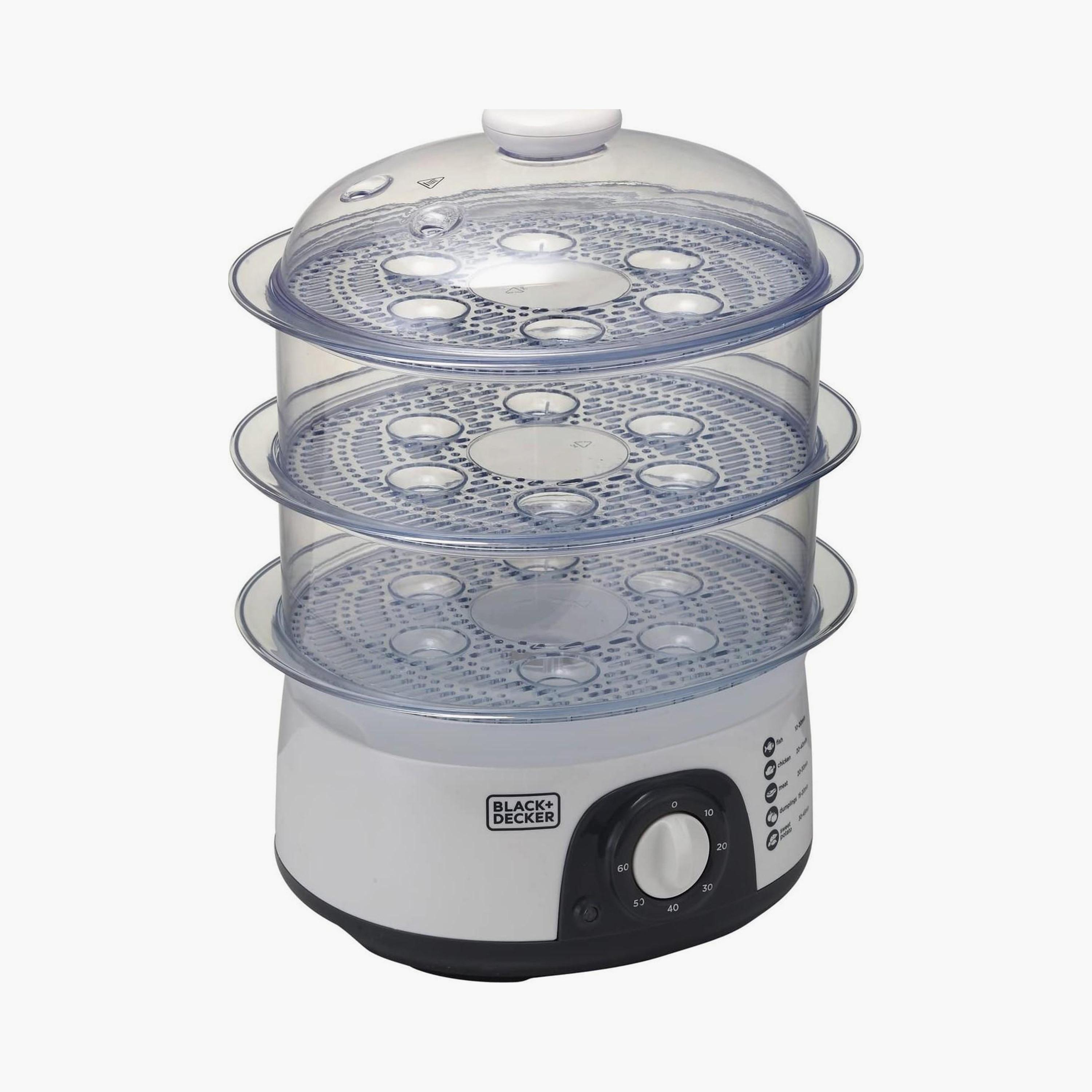 BLACK+DECKER 775W 10 Liter 3-Tier Food Steamer with Timer | BD-HS6000-B5-household-appliances-kitchenappliances-otherkitchenappliances-image-5