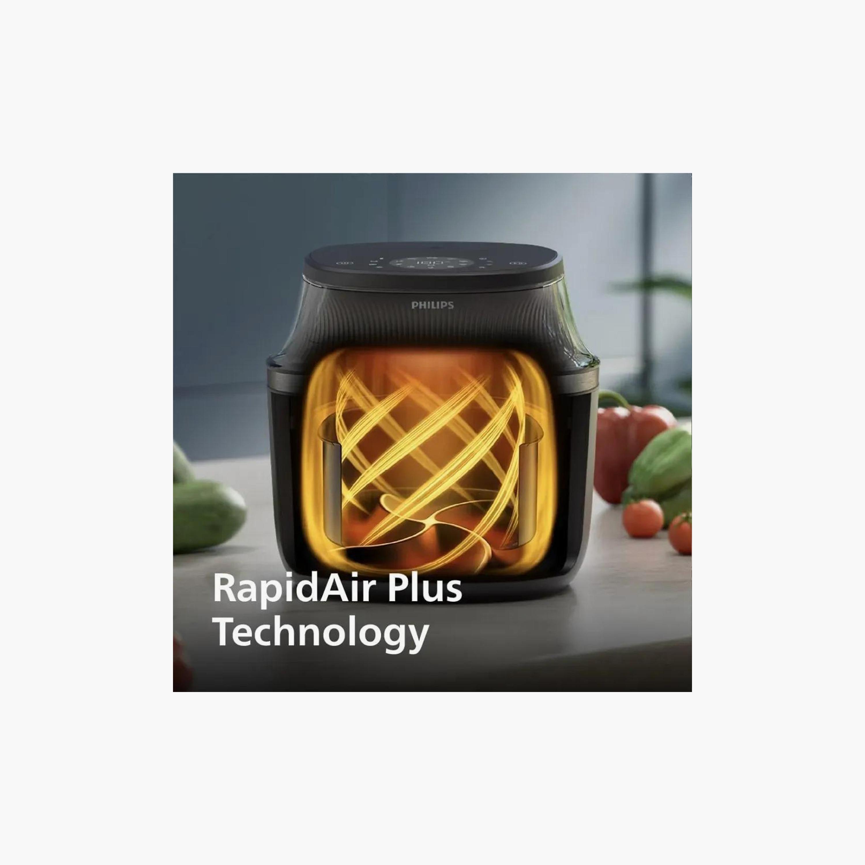 Philips 3000 Series 6.2L Cooking Window 16-in-1 Airfryer with RapidAir Plus Technology | NA332/09-household-appliances-kitchenappliances-foodprocessors-image-3
