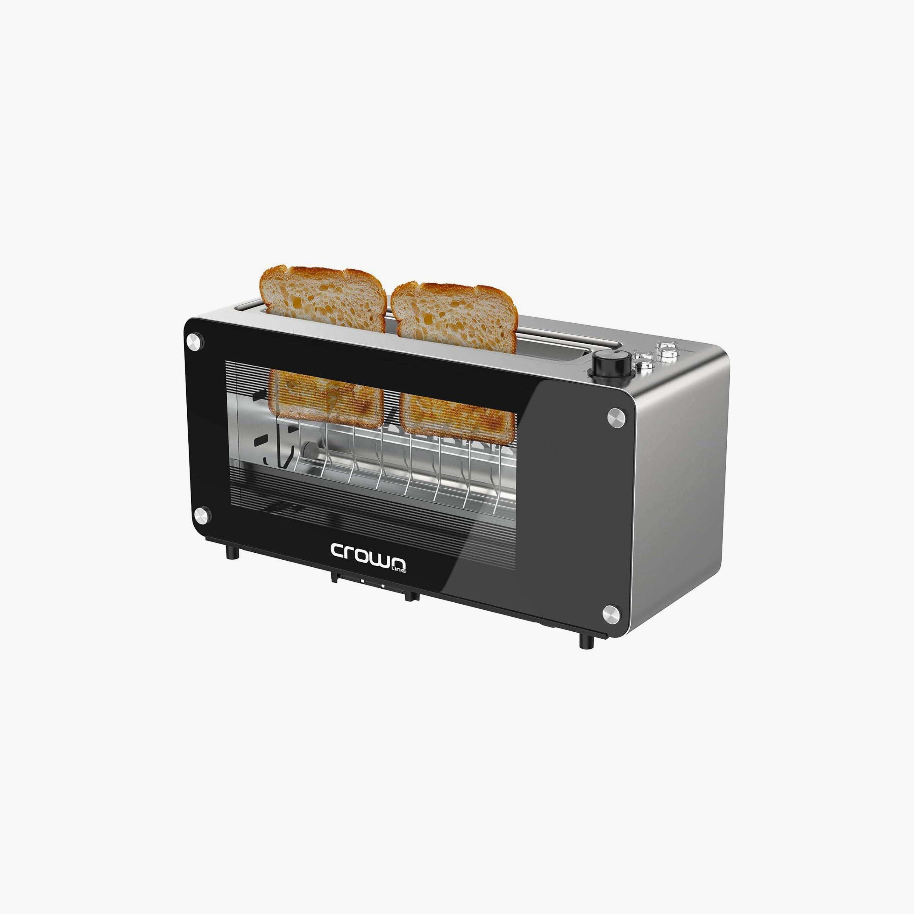 Crownline Long Slot 2 Slice Toaster | TR-274-household-appliances-kitchenappliances-toasters-image-1