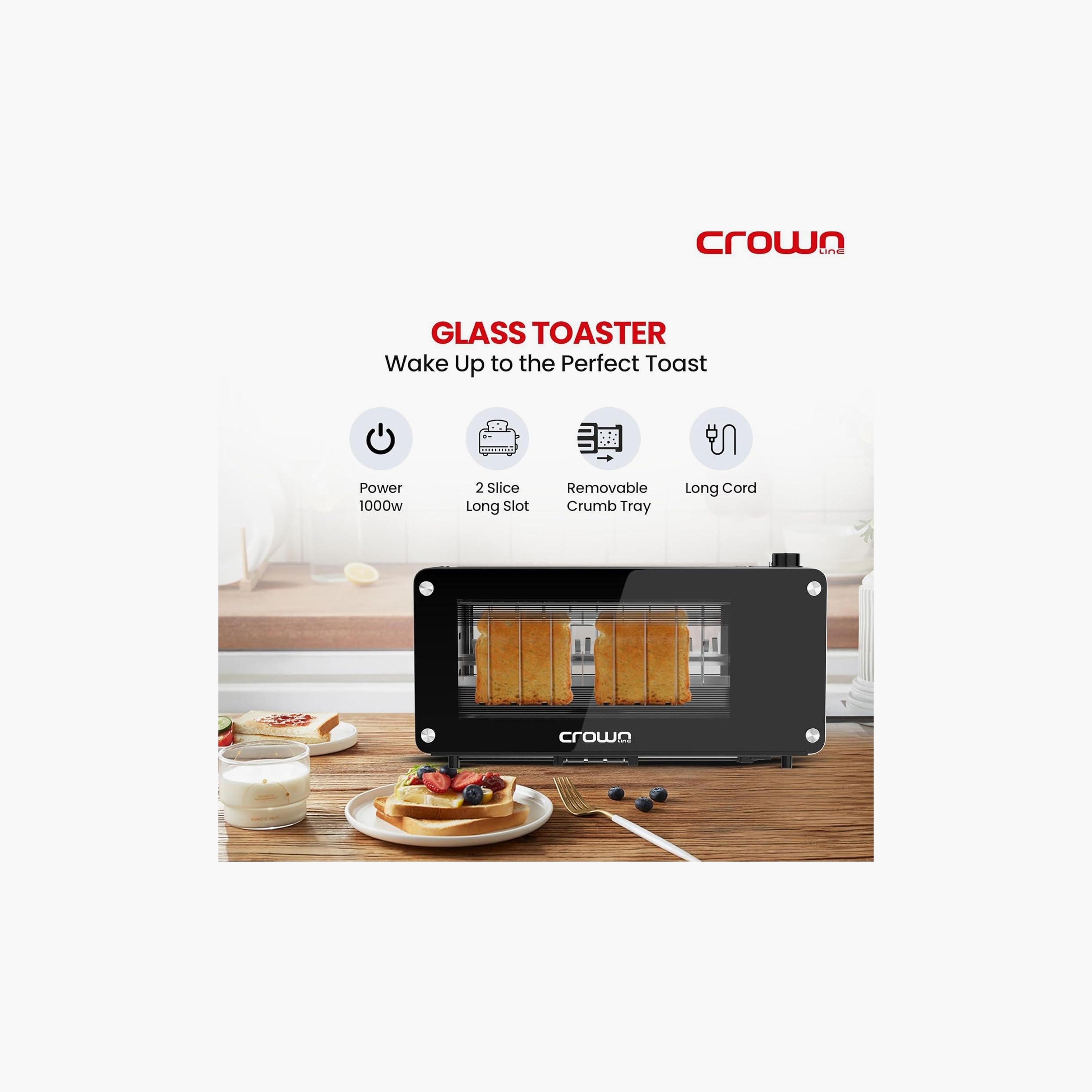 محمصة كراونلاين ذات الفتحة الطويلة وشريحتين | TR-274-household-appliances-kitchenappliances-toasters-image-2
